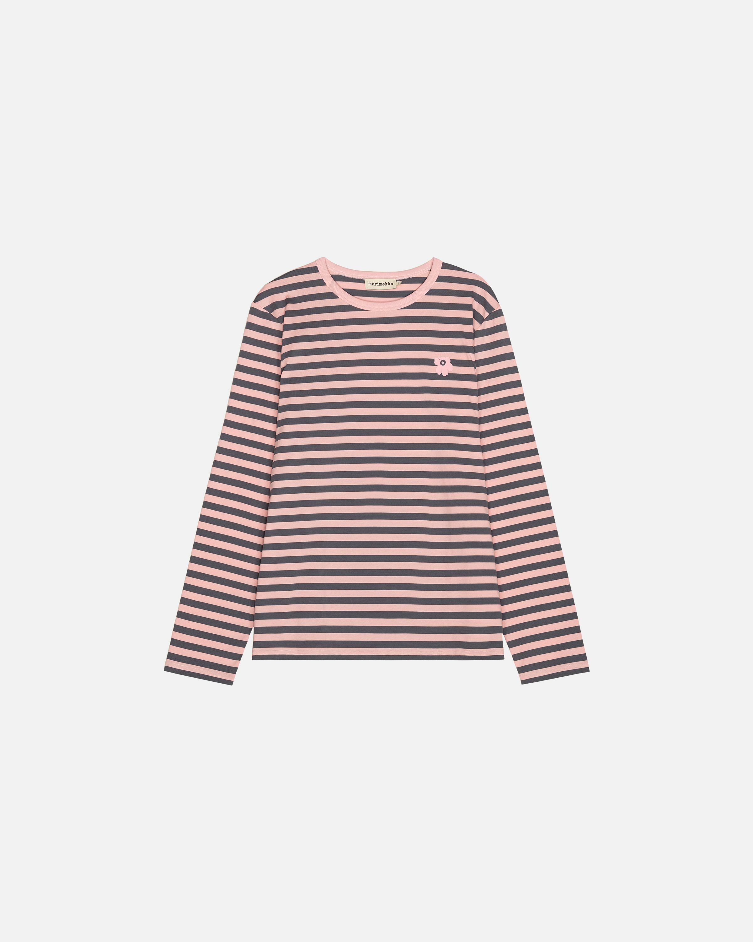 Tasaraita Unisex Unikko Kioski jersey shirt light pink, dark grey