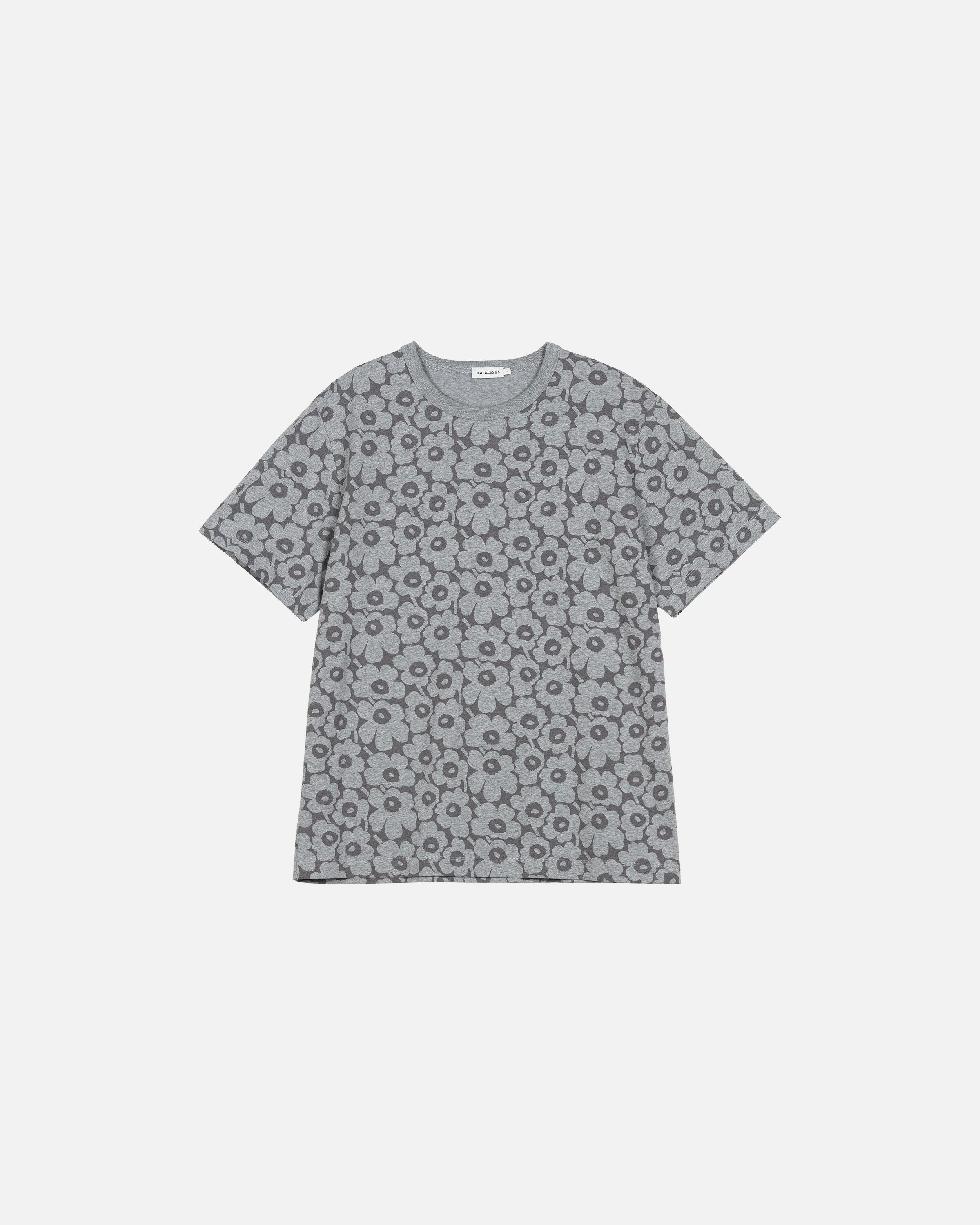 Skenaario Unikko Kioski t-shirt grey melange, grey | Marimekko