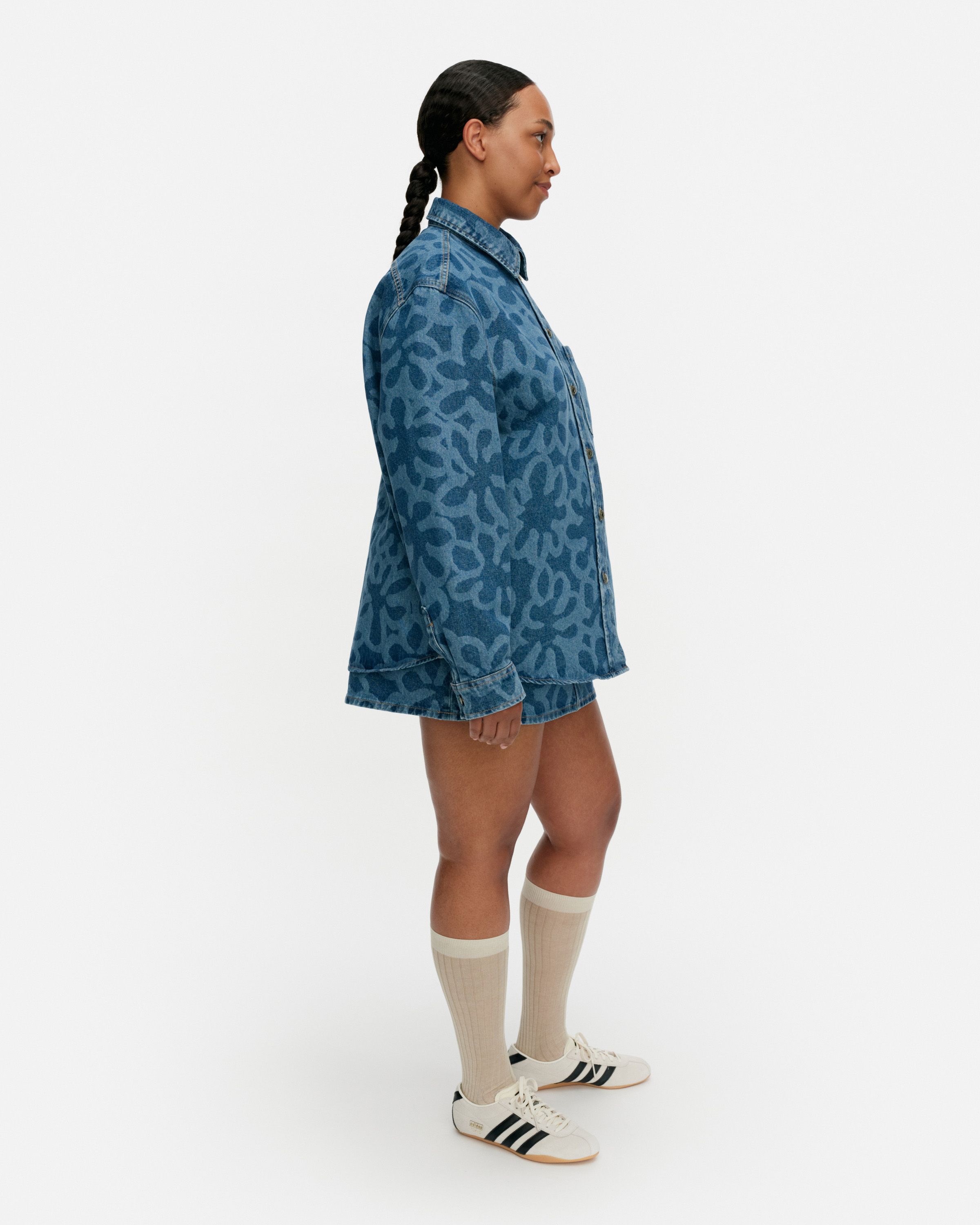 Maridenim Vaihe Kukka Shirt used indigo | Marimekko