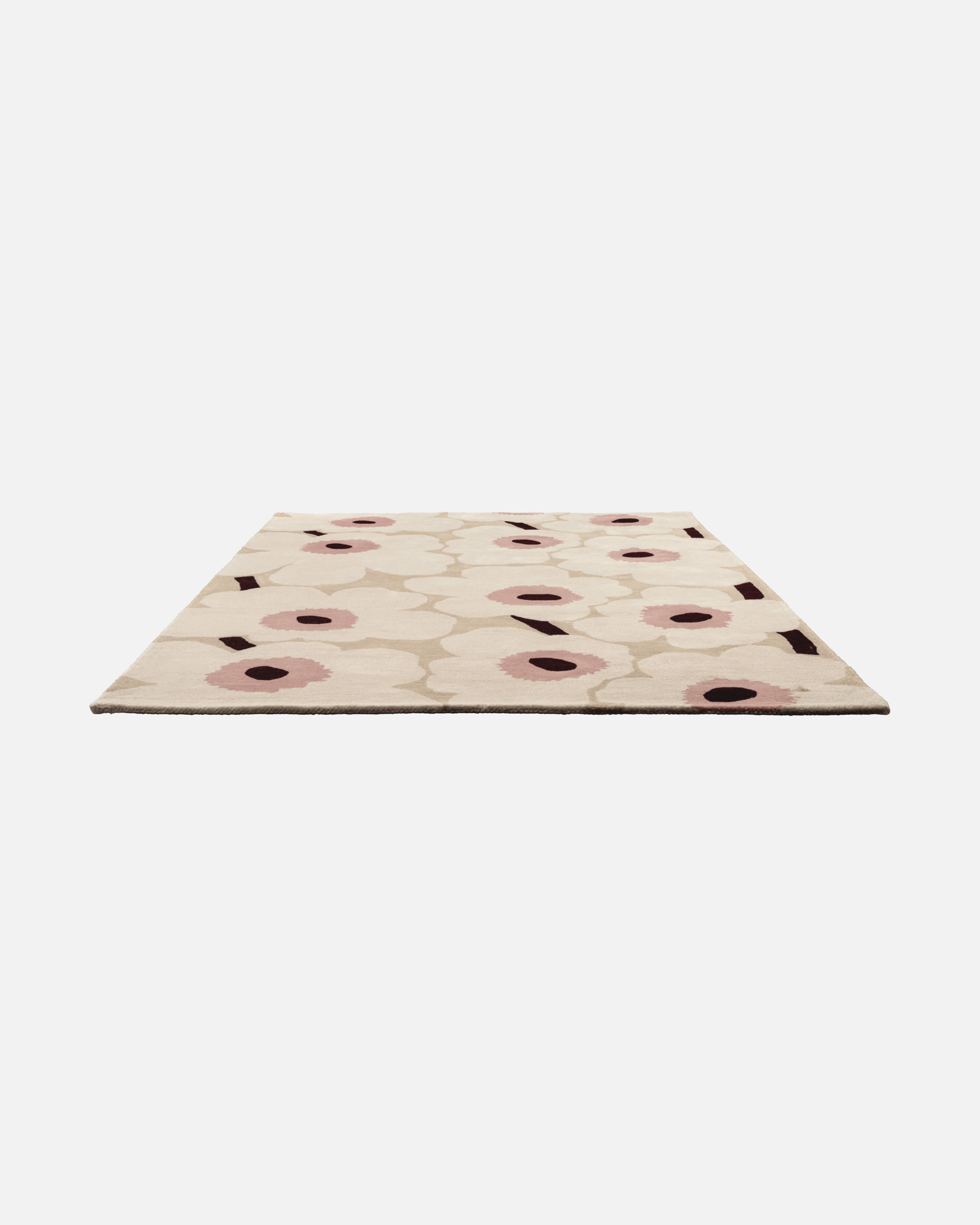 Unikko, Rug 170 x 240 cm, beige, off white, rose,