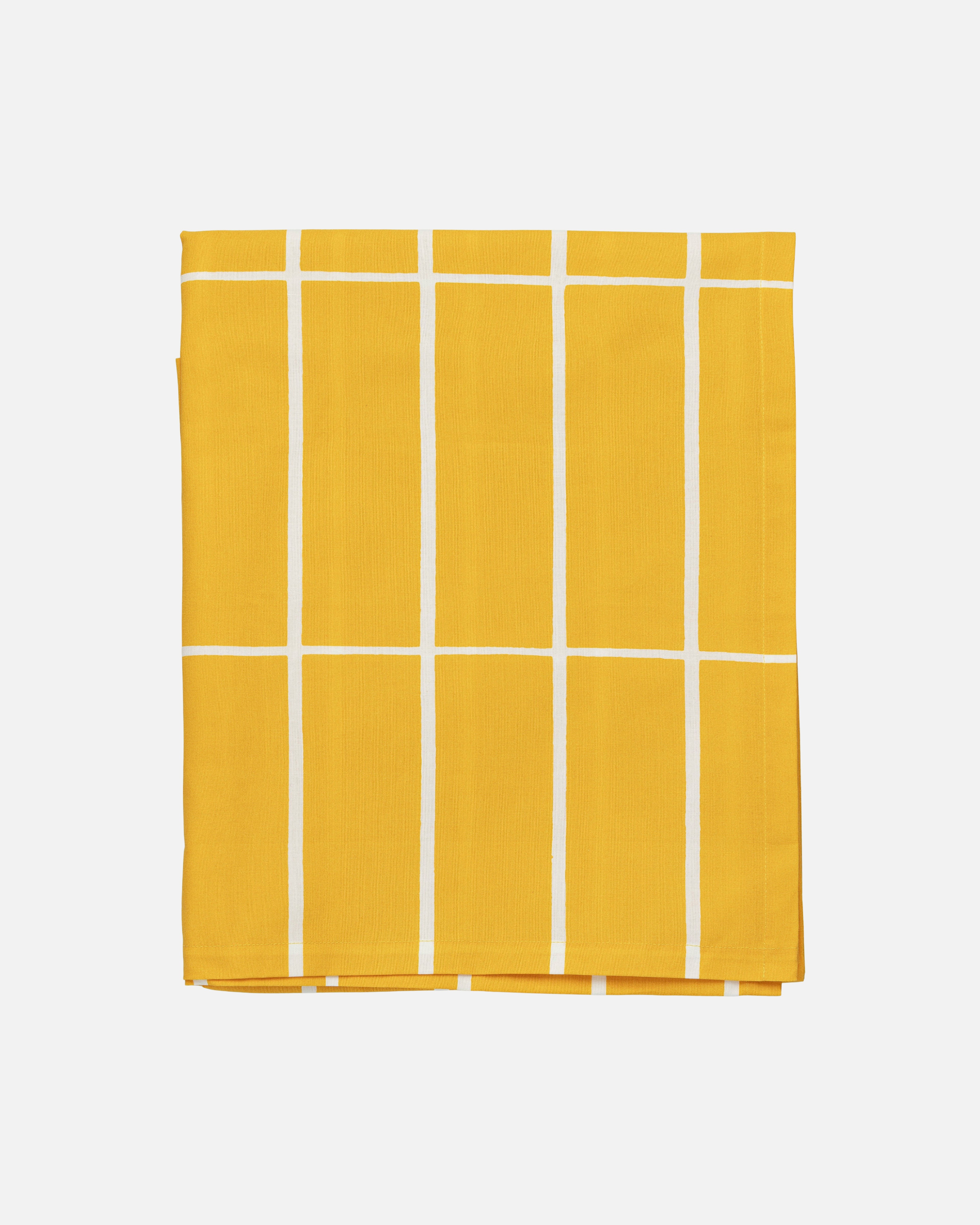 Tiiliskivi, Table cloth 135x245 cm, sahram yellow,off white,