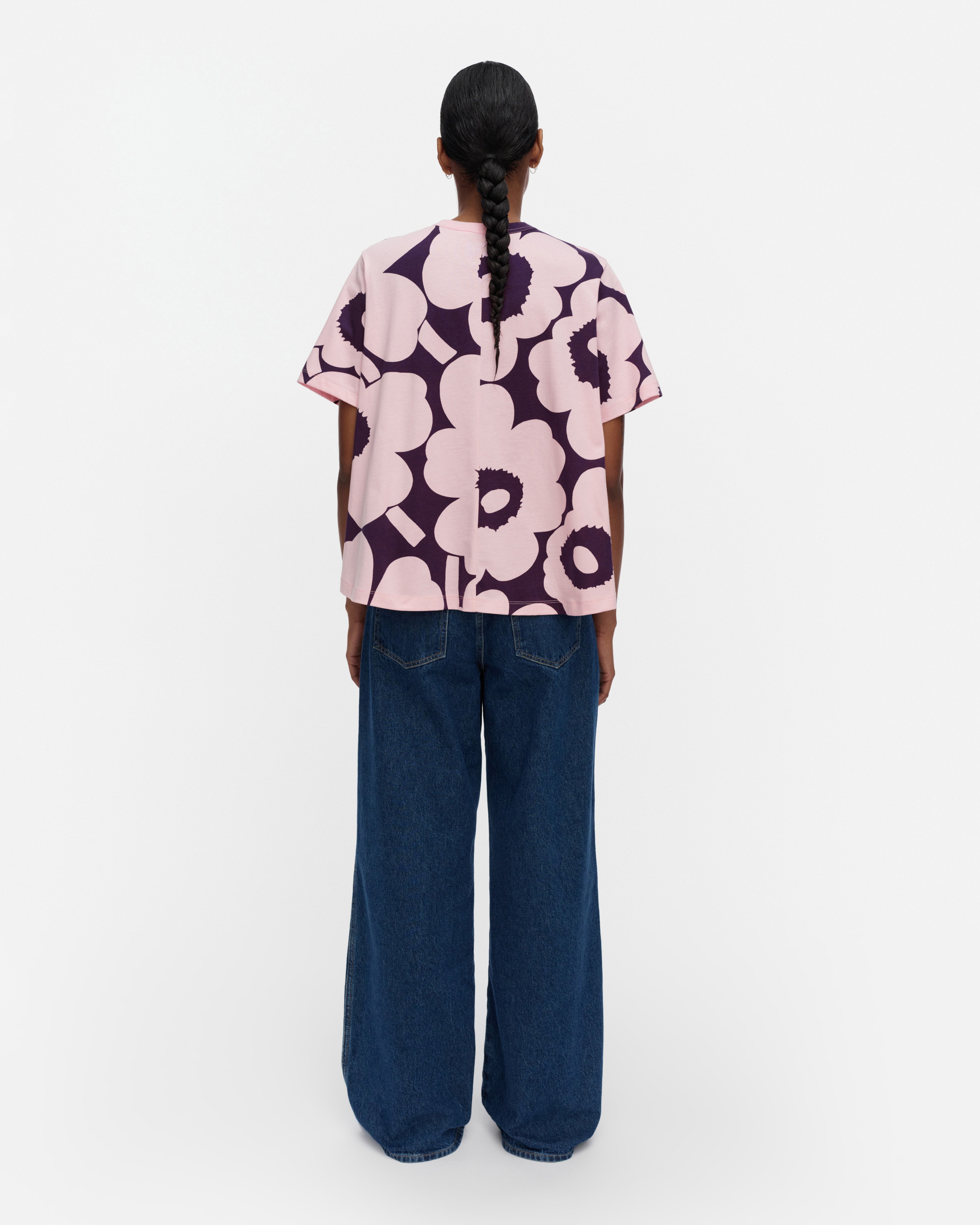 Pisteytys Unikko, Blouse, light pink, dark purple,