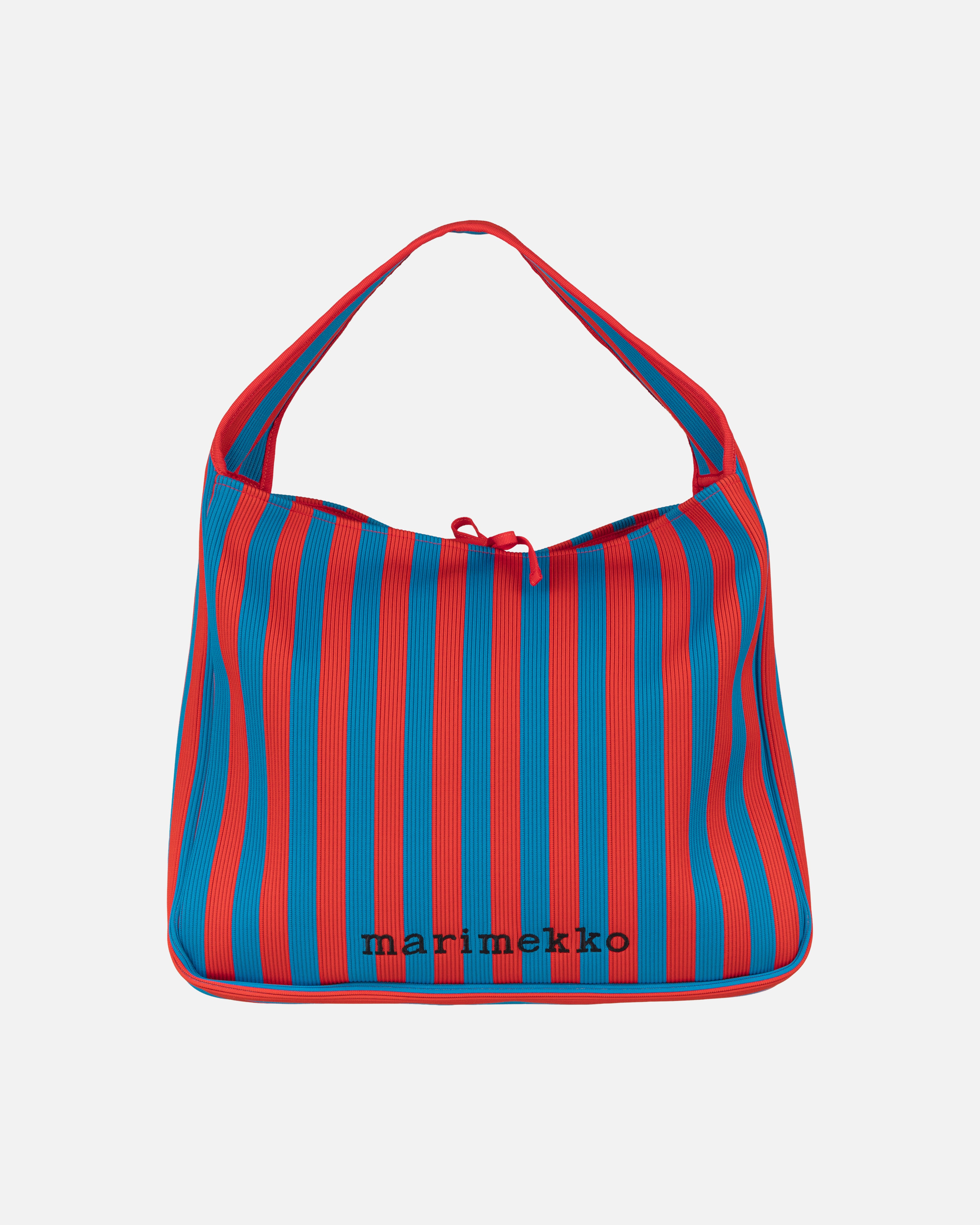Knitted Bag Large Merirosvo, Shoulder bag, blue, red,