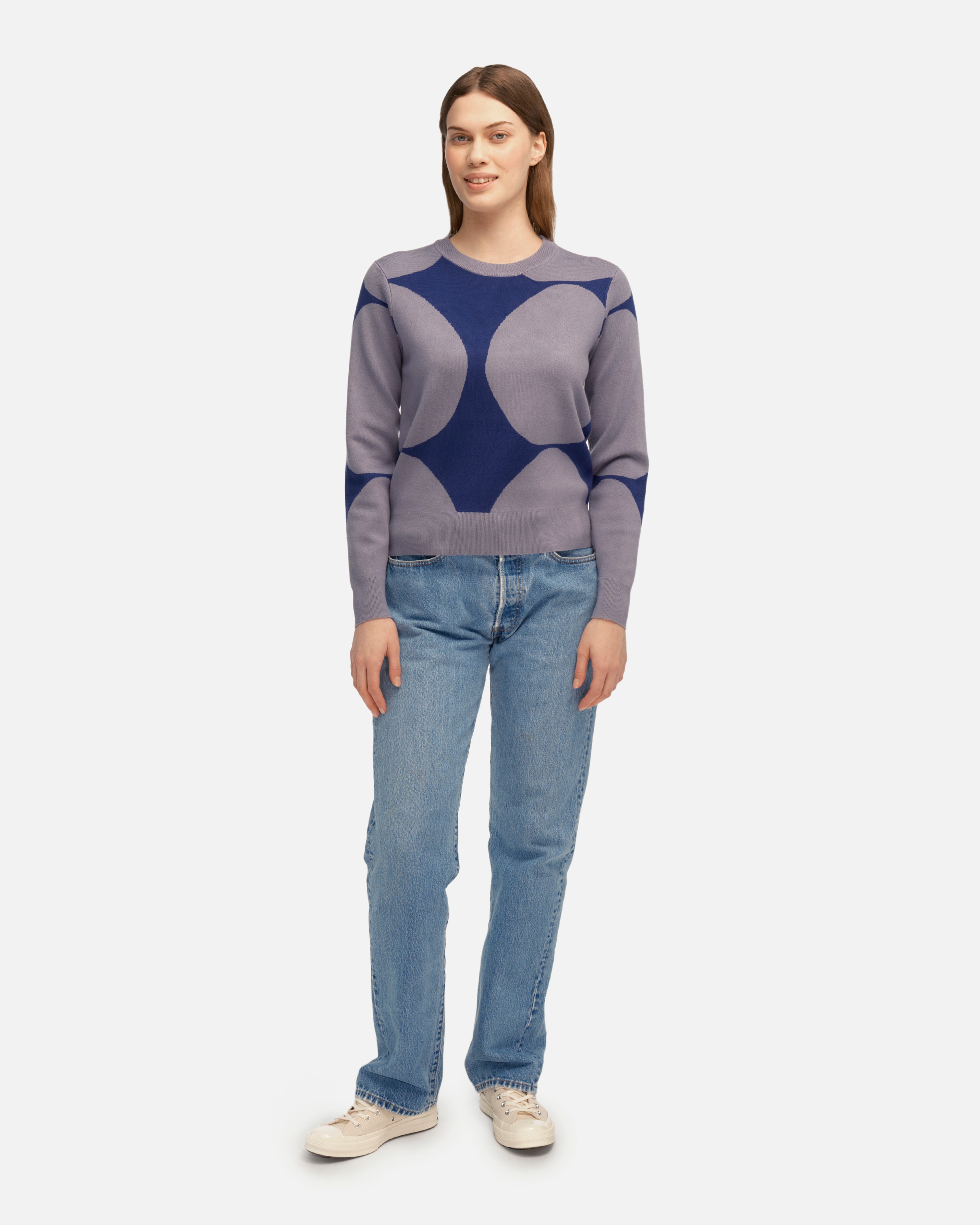 Louhe, Pull-over en tricot, bleu, bleu foncé,