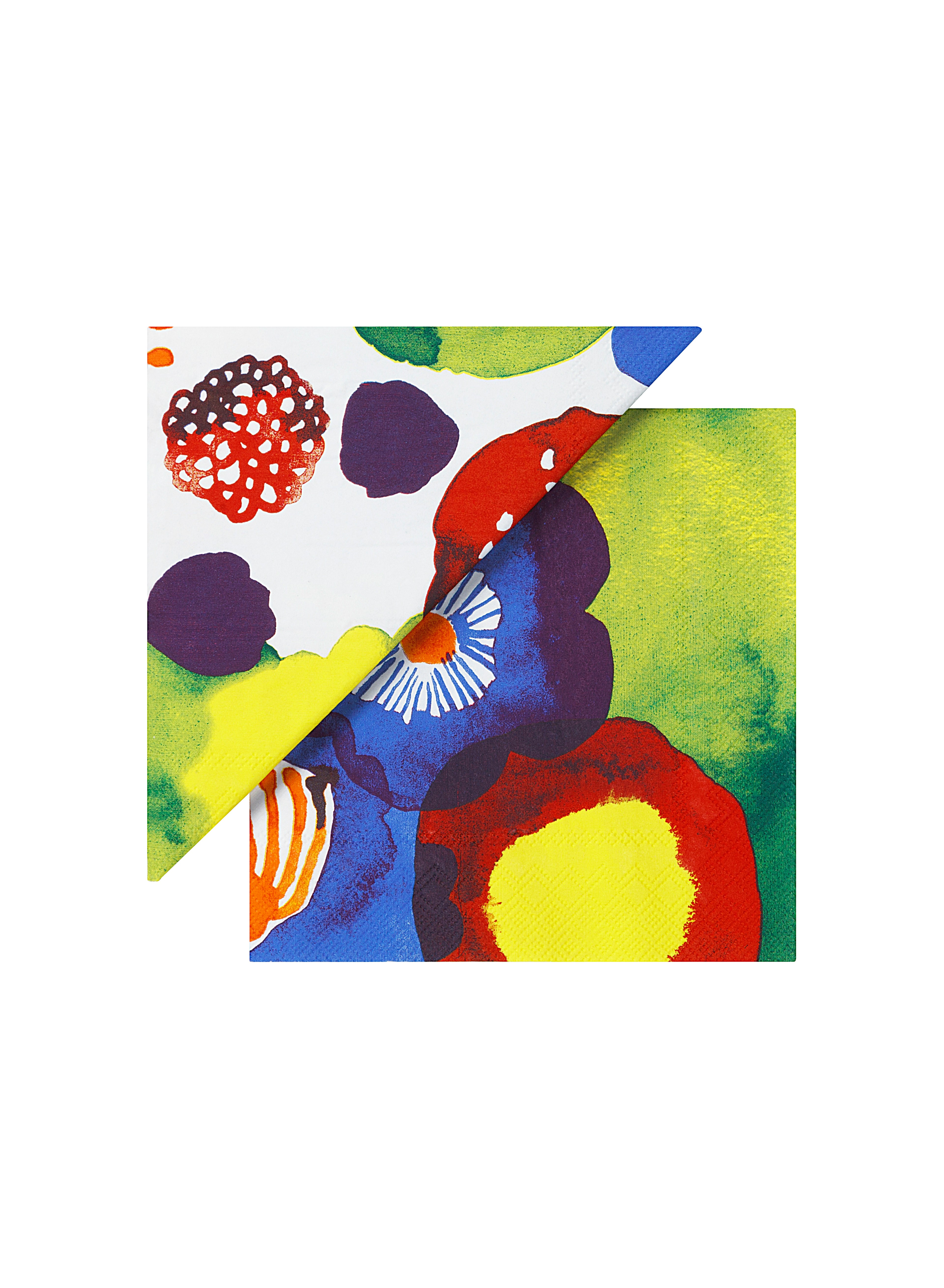 Juhannustaika, Paper napkin, white,bright blue,green,