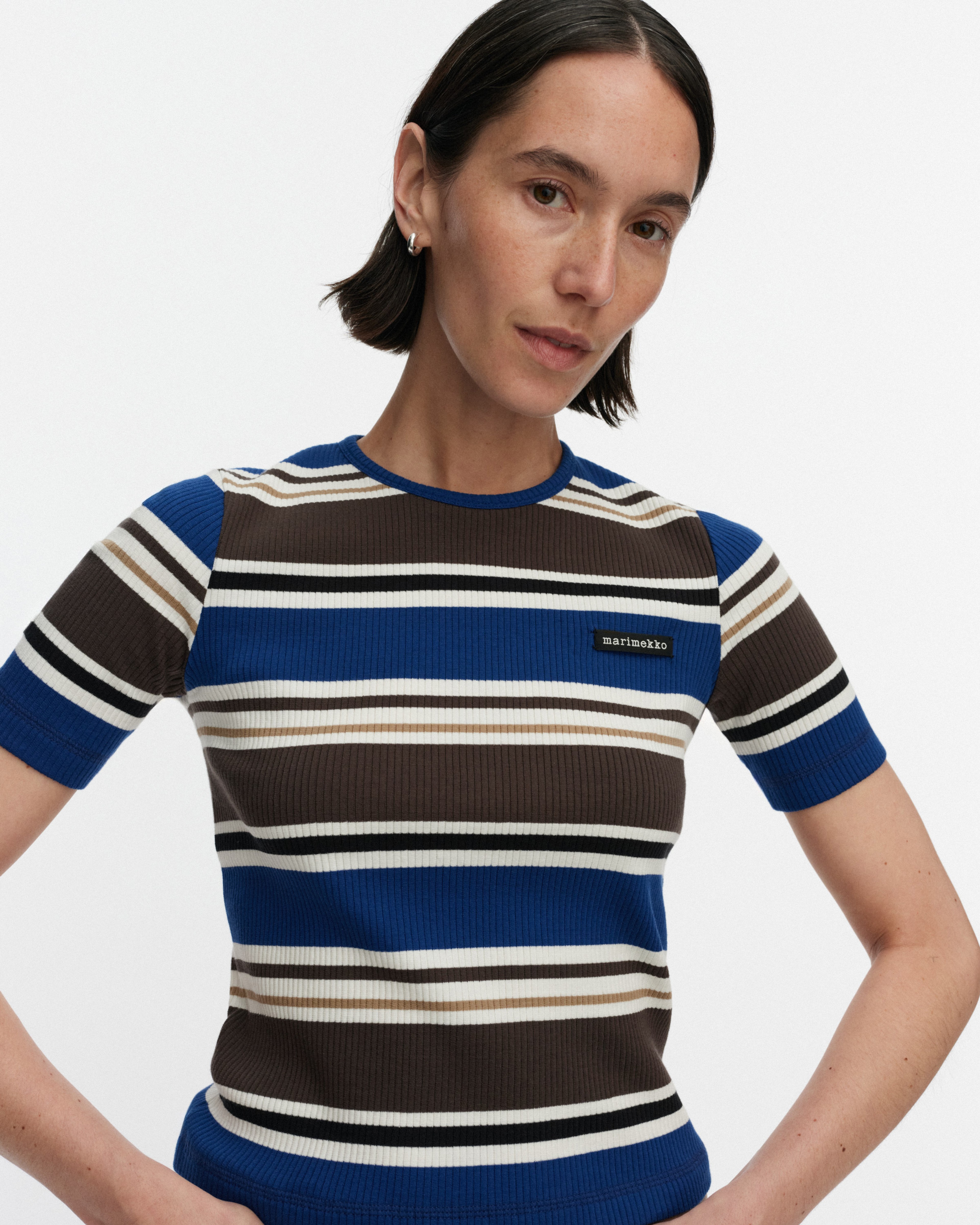 Spurtti Helvi, Shirt, blue, brown, black, white,