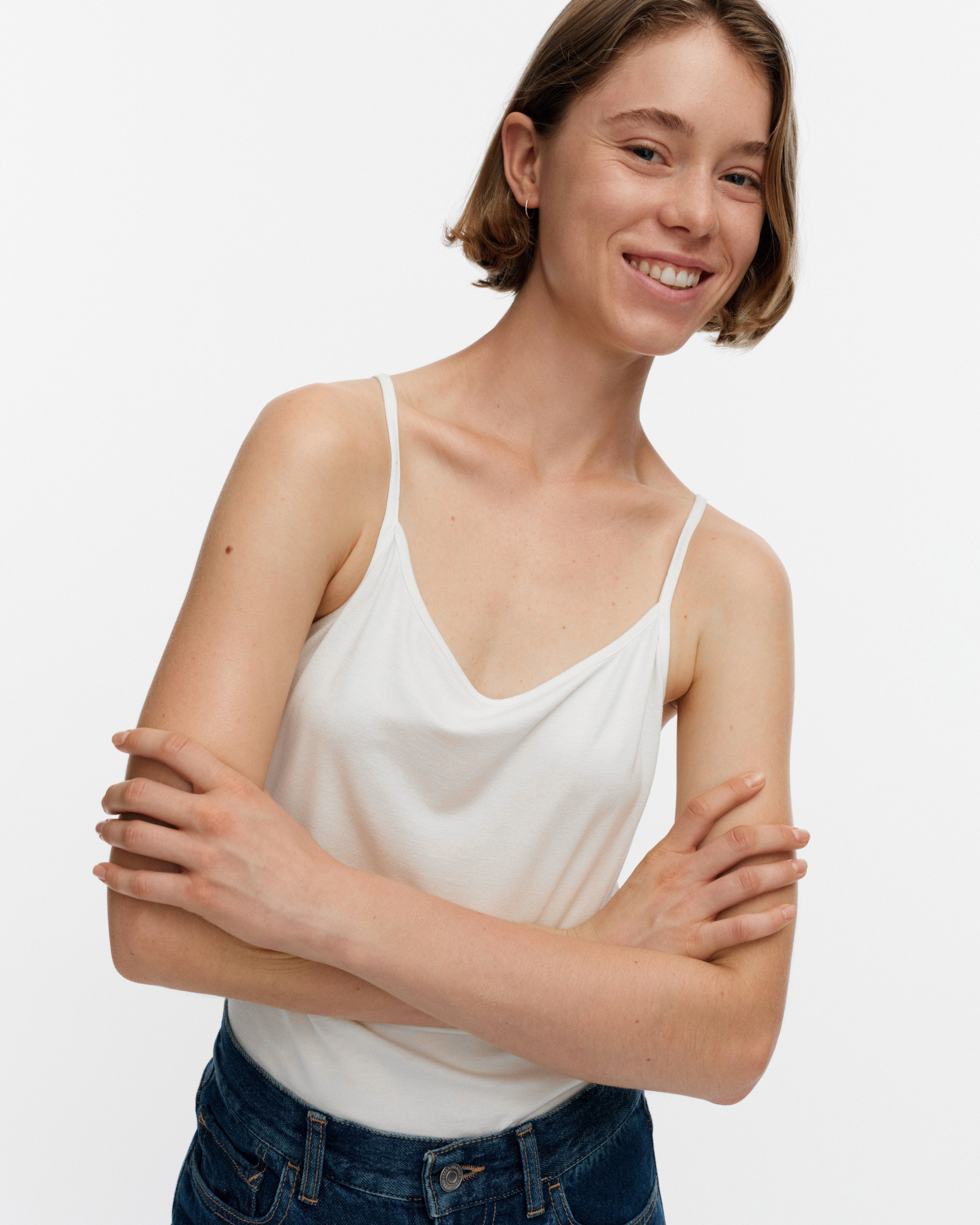 Syleily, Top, white,