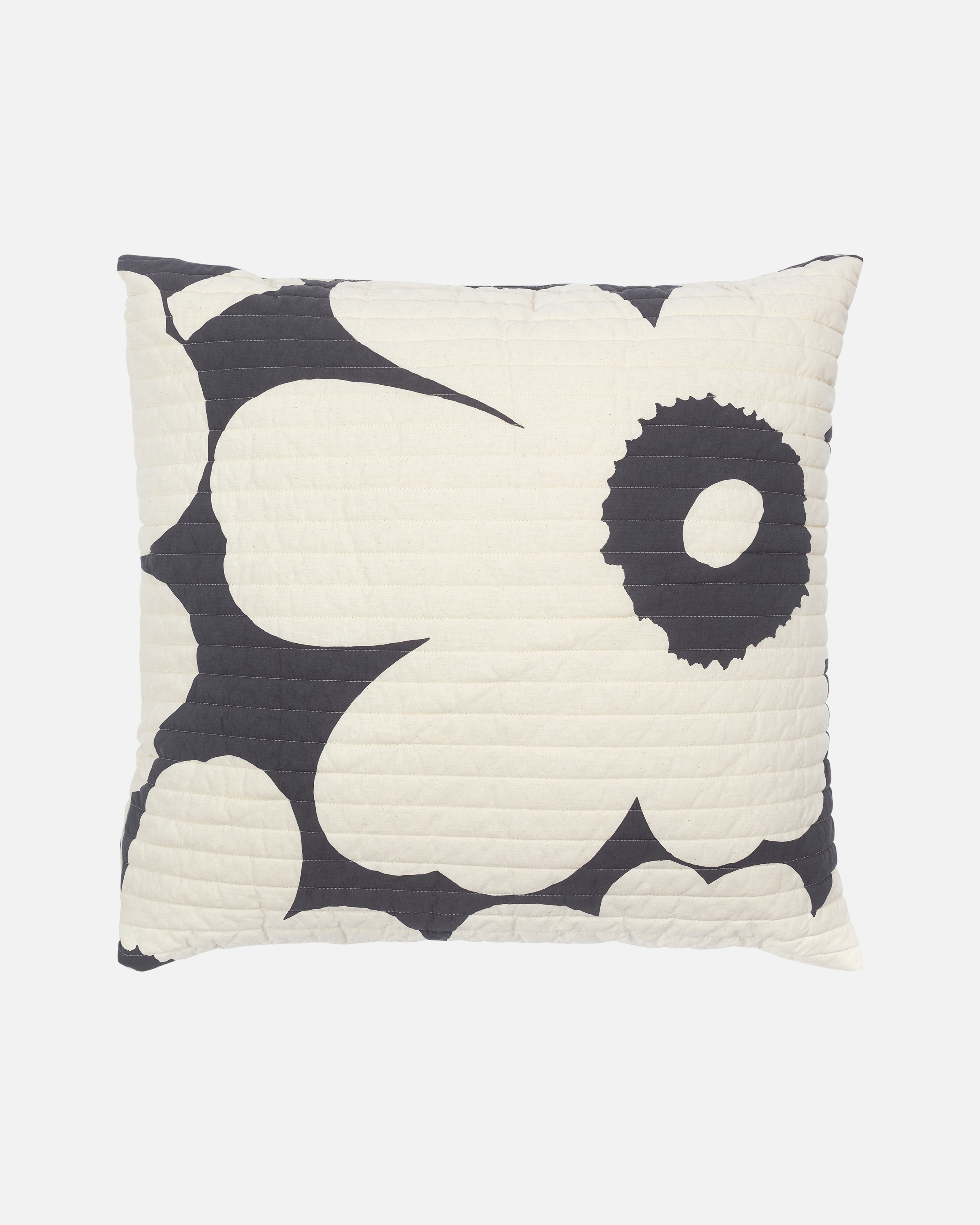 Unikko, Pillow 60 x 60 cm, charcoal, off white,
