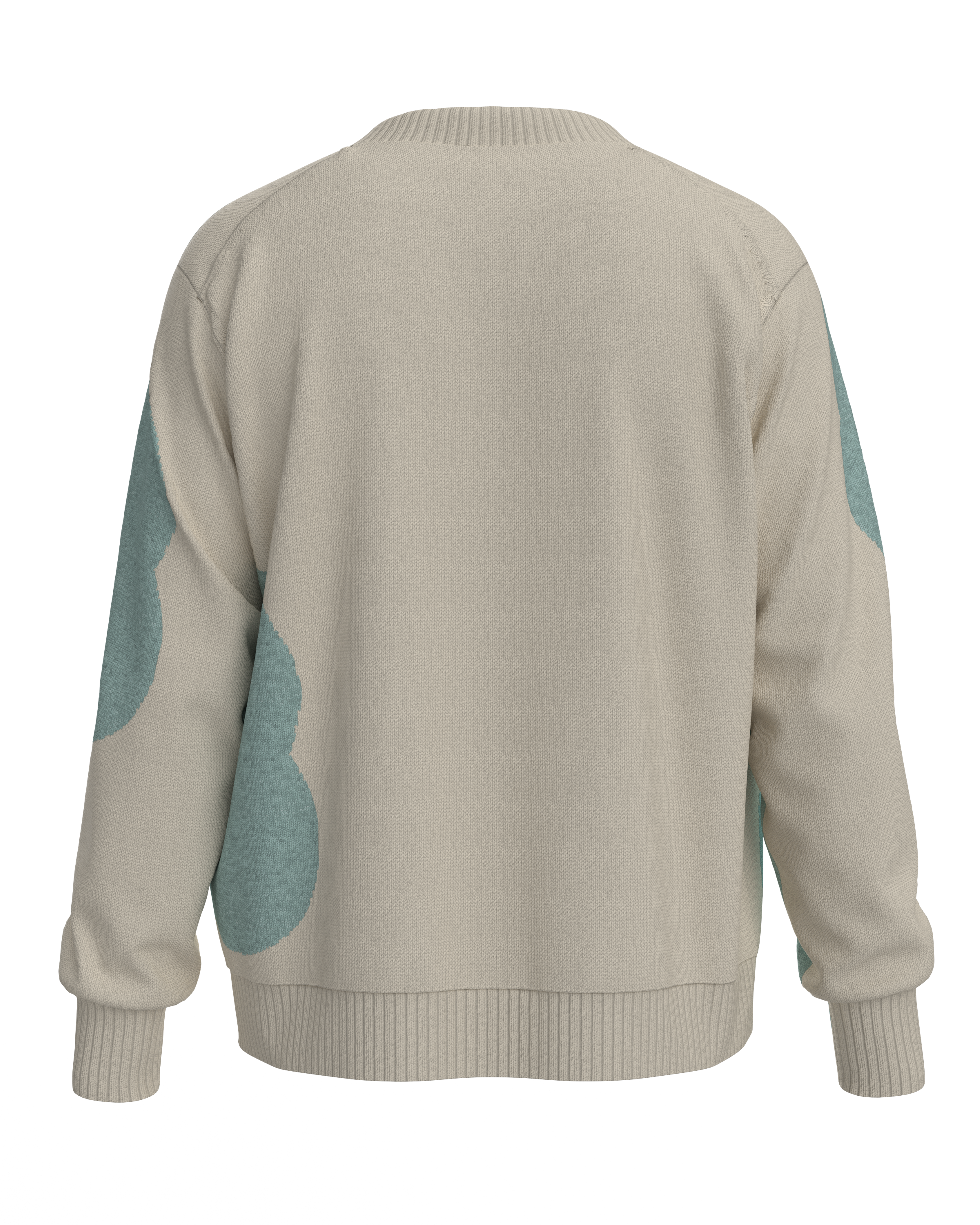Neutra Unikko Kioski knit jumper turquoise, off white | Marimekko