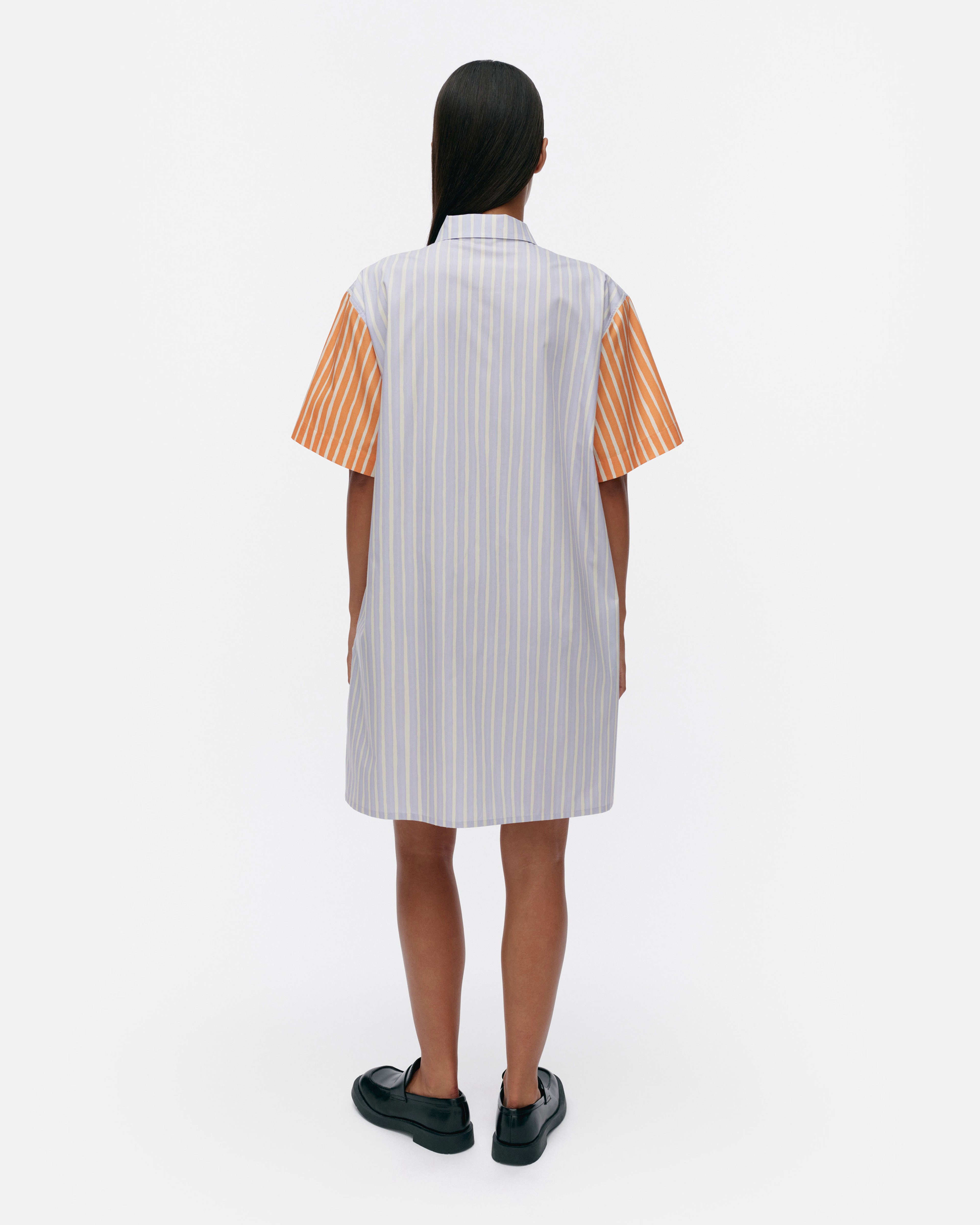 Jokapoika Dress, Kioski cotton shirt dress, multicolor lilac,