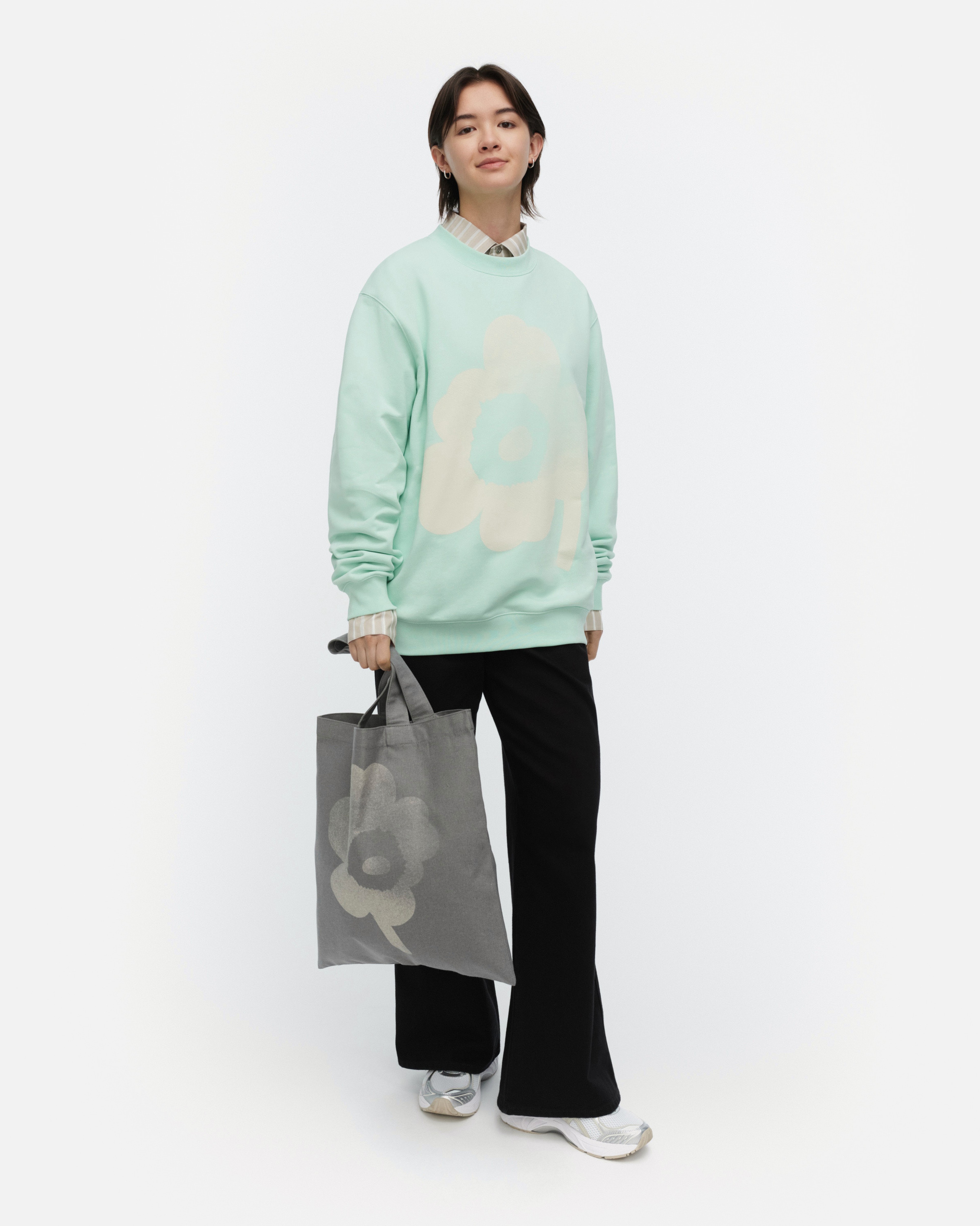 Loisto Unikko Placement, Kioski sweatshirt, mint, off white,