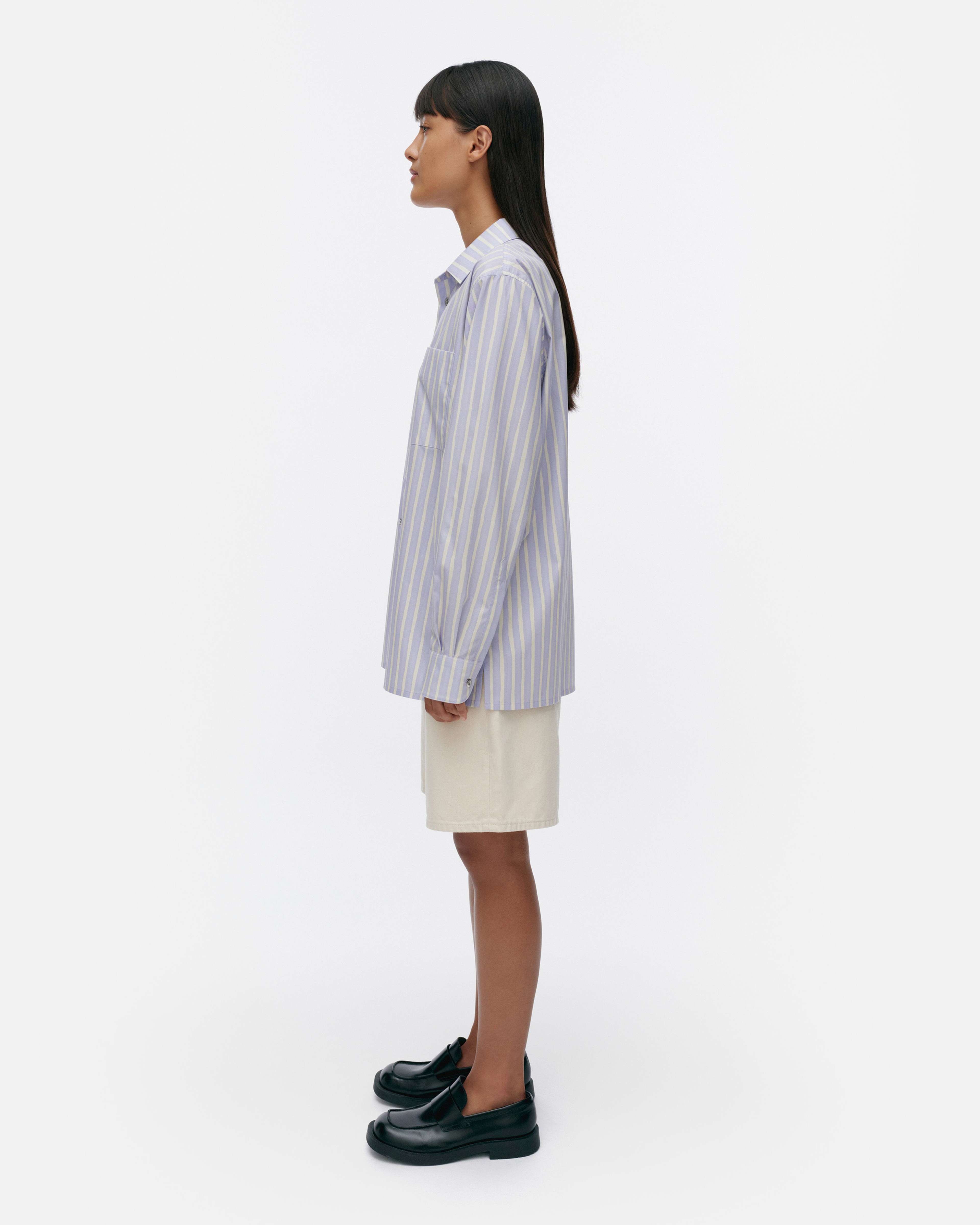 Jokapoika, Kioski cotton shirt, off white, lilac,