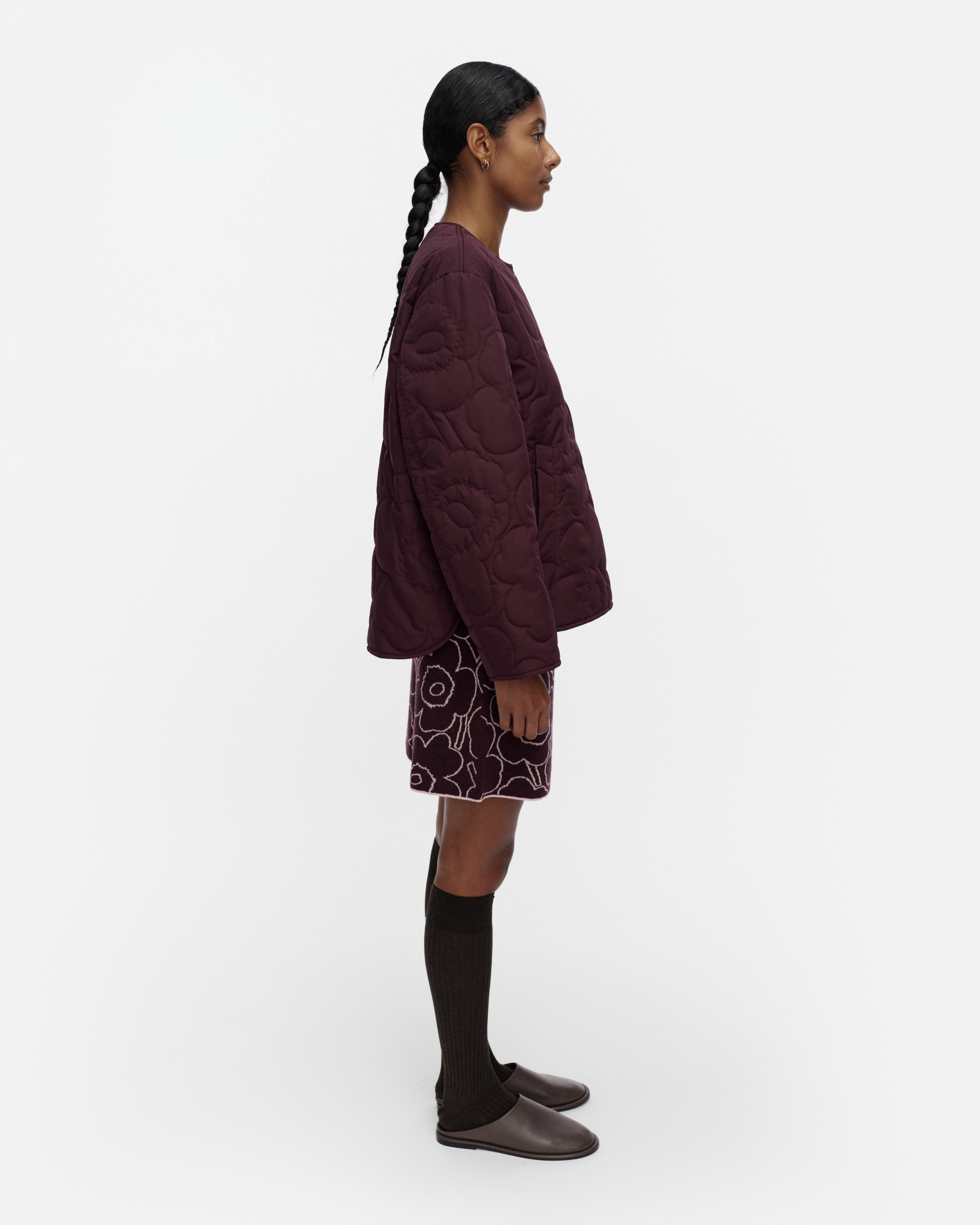Kapseli Piirto Unikko, Lightweight padded coat, wine red, wine red,