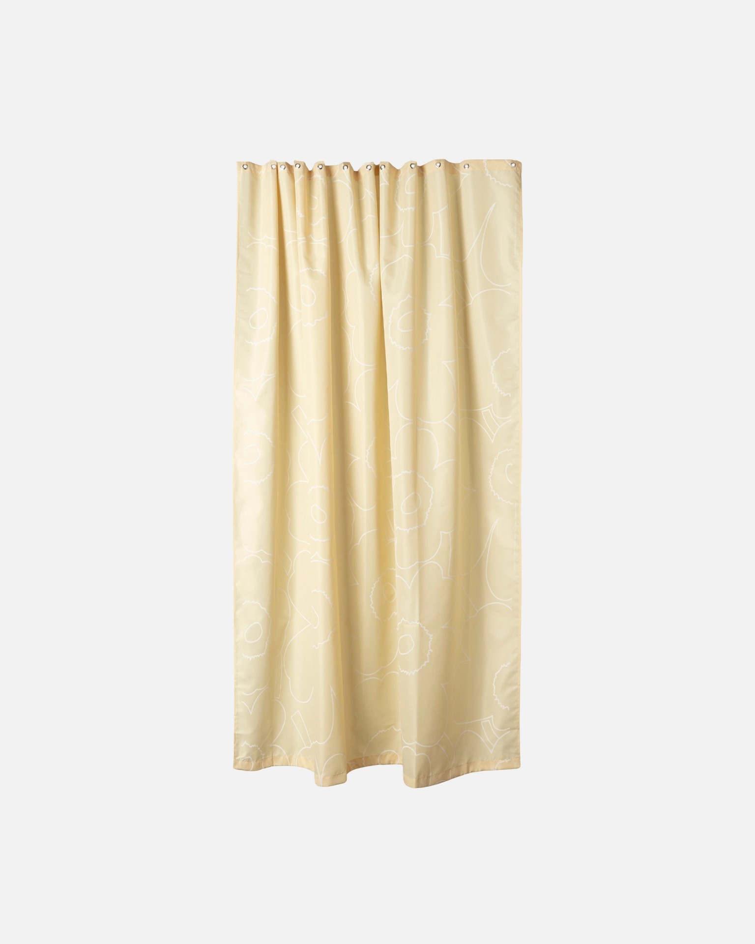 Piirto Unikko, Shower curtain, straw, off white,