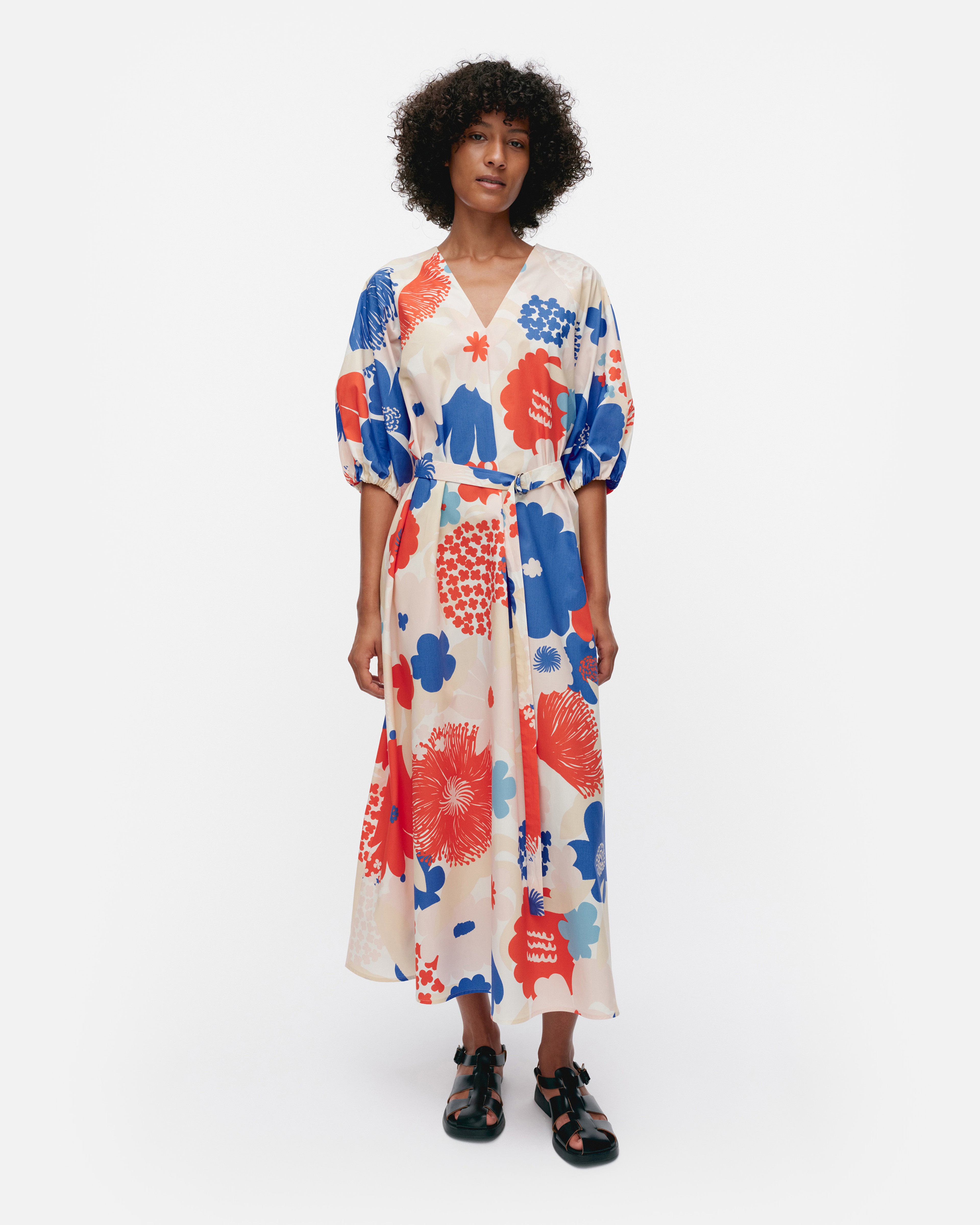 Kimppu Suvikimppu, Dress, off white, blue, red, peach,