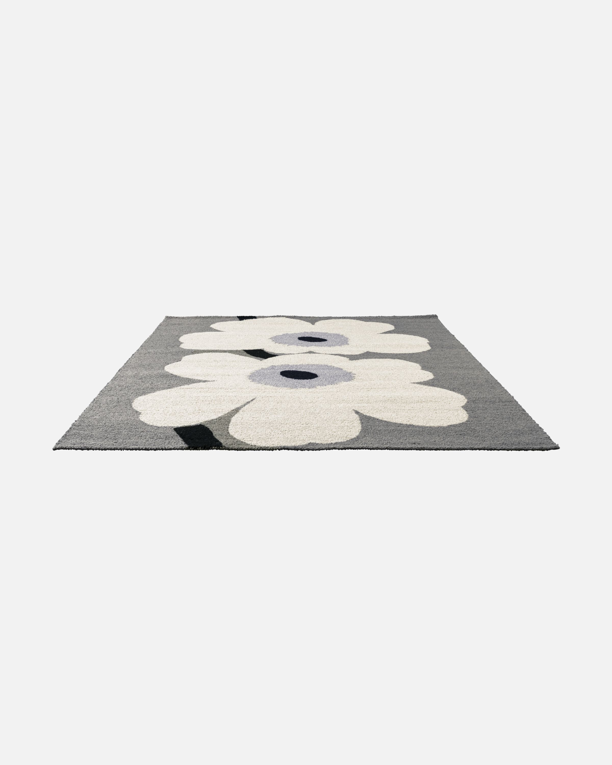 Unikko Outdoor Rug 160 x 230 cm grey, white, grey | Marimekko