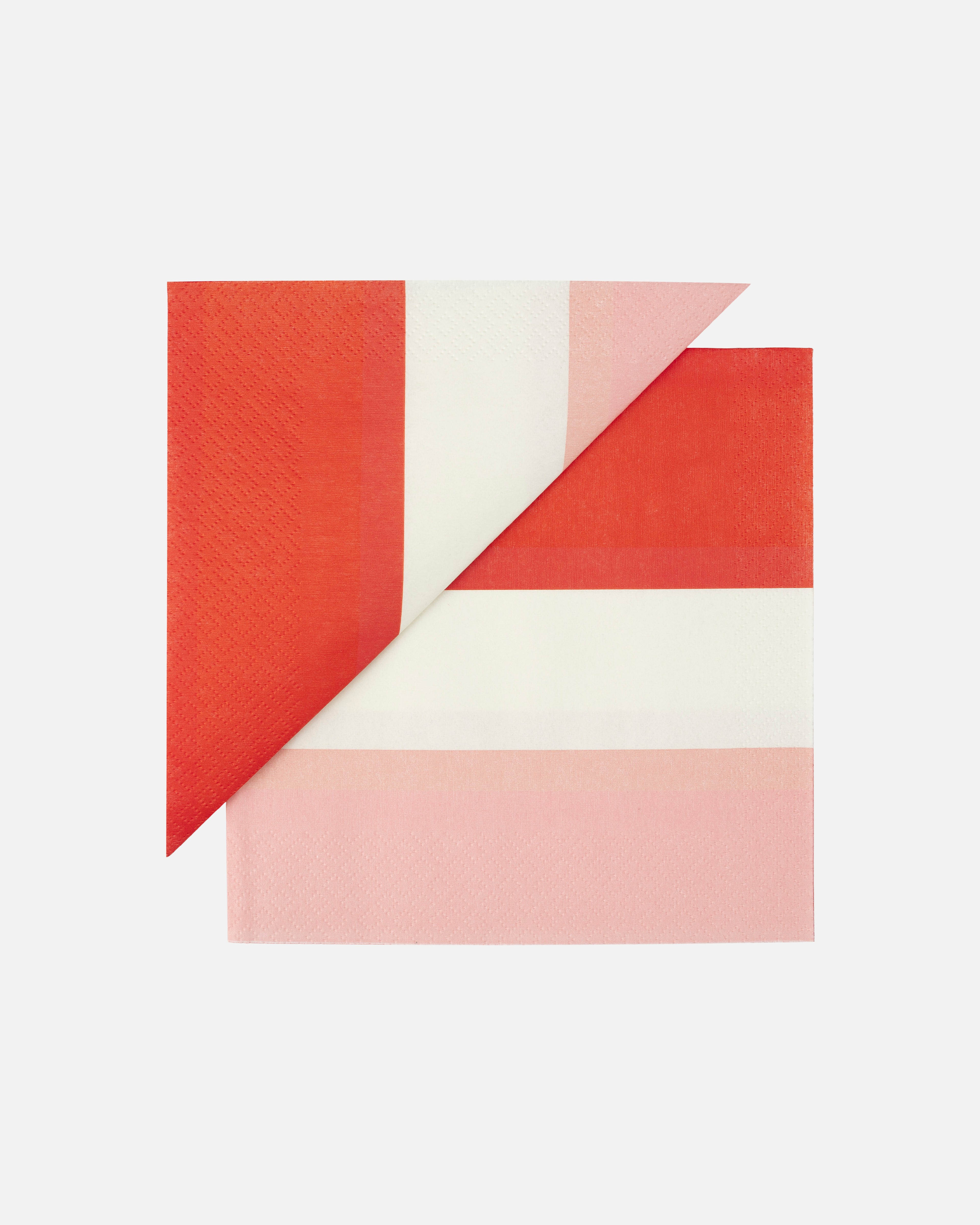 Hennika, Paper napkin 33x33 cm, off white, pink, orange red,