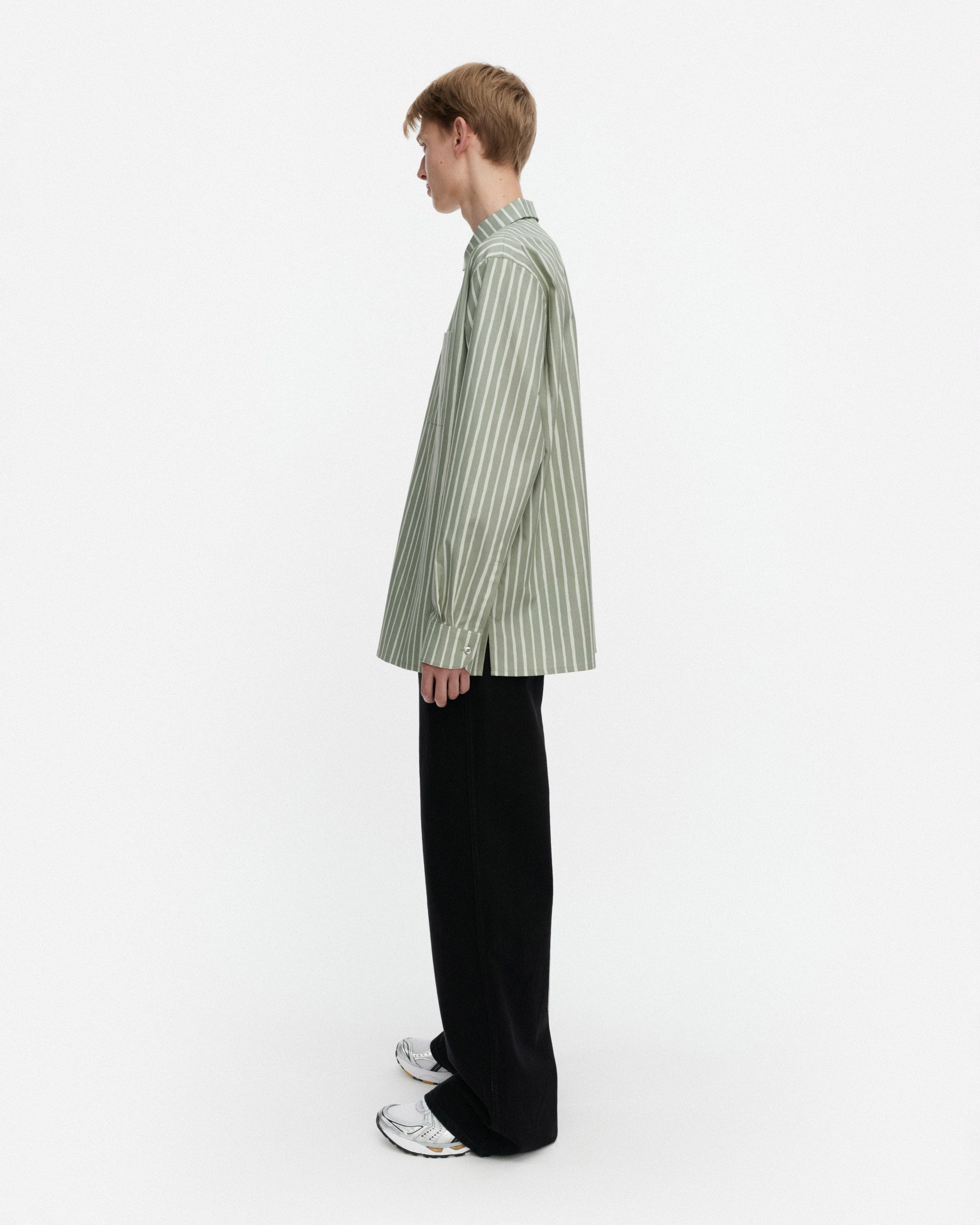 Jokapoika Kioski cotton shirt light green, light green | Marimekko