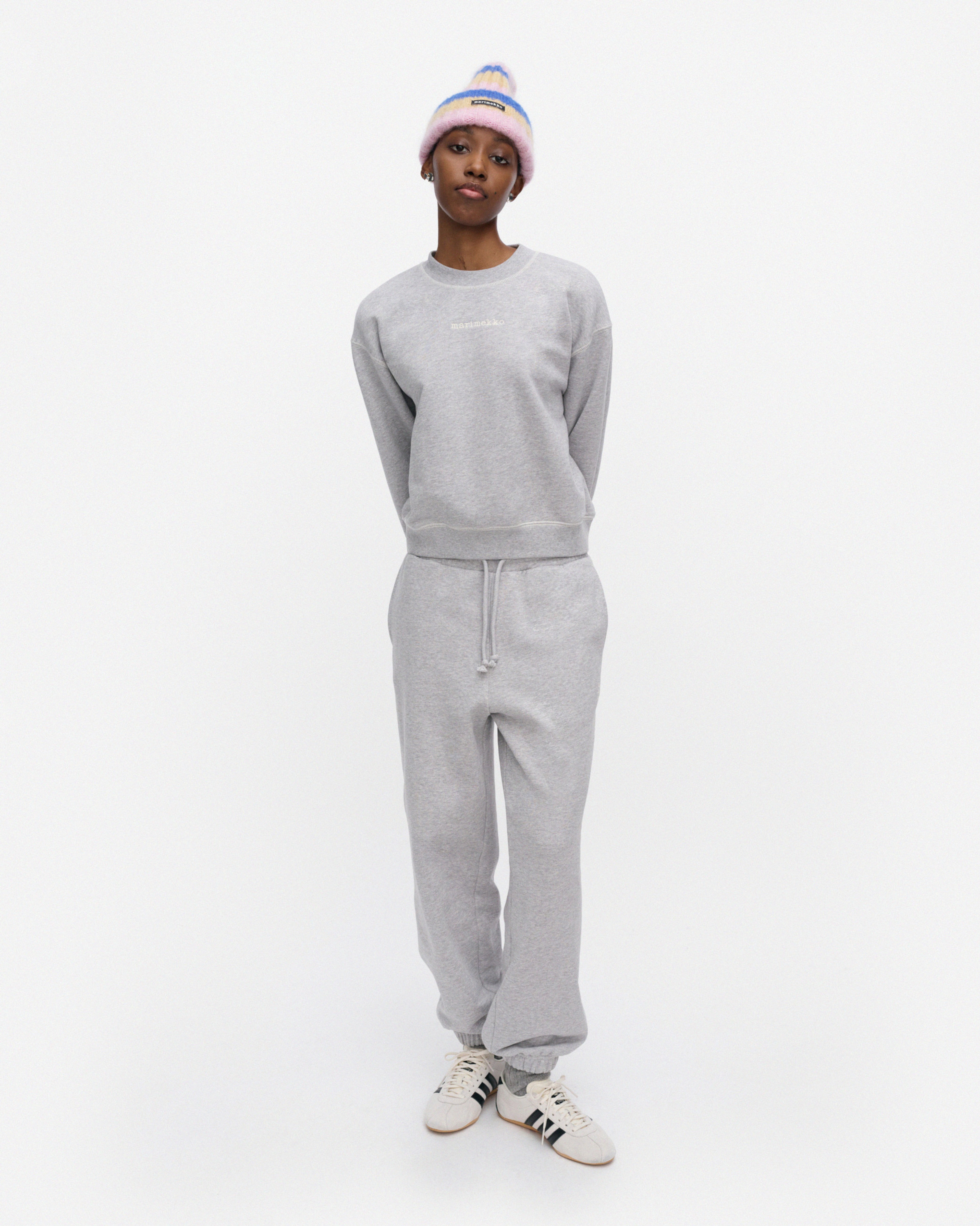 Laulut Logo Placement, Kioski sweatshirt, grey melange, off white,