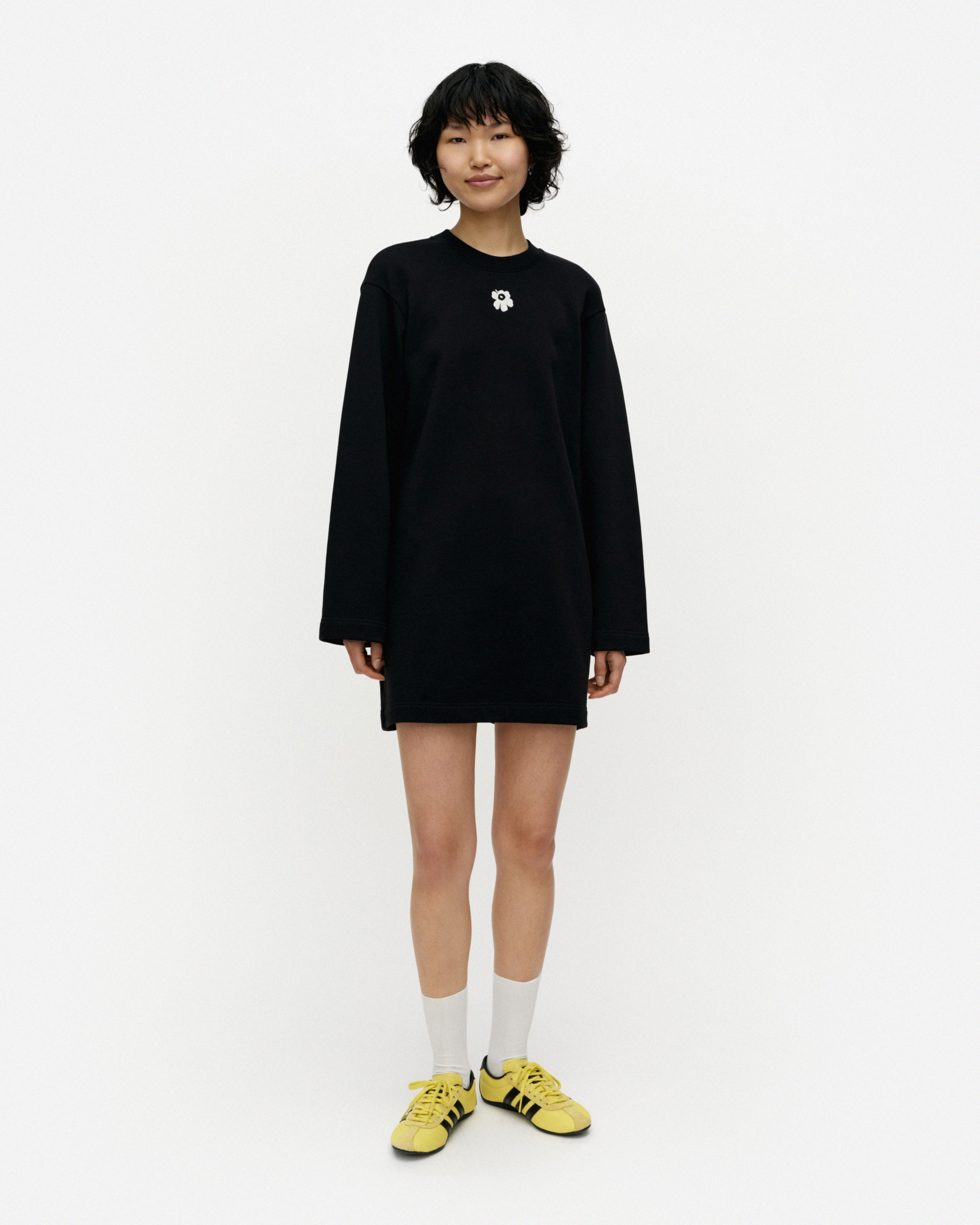 Colla Unikko Placement, Kioski sweatshirt dress, black, white,