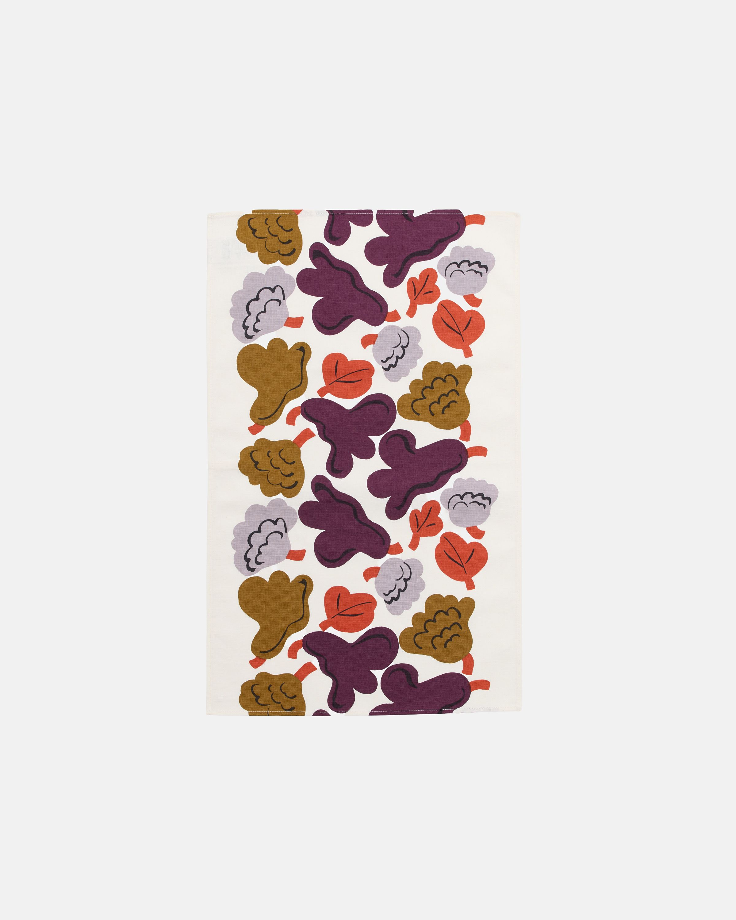 Kukasta kukkaan Kitchen towel hay,plum,bronze,terracotta | Marimekko