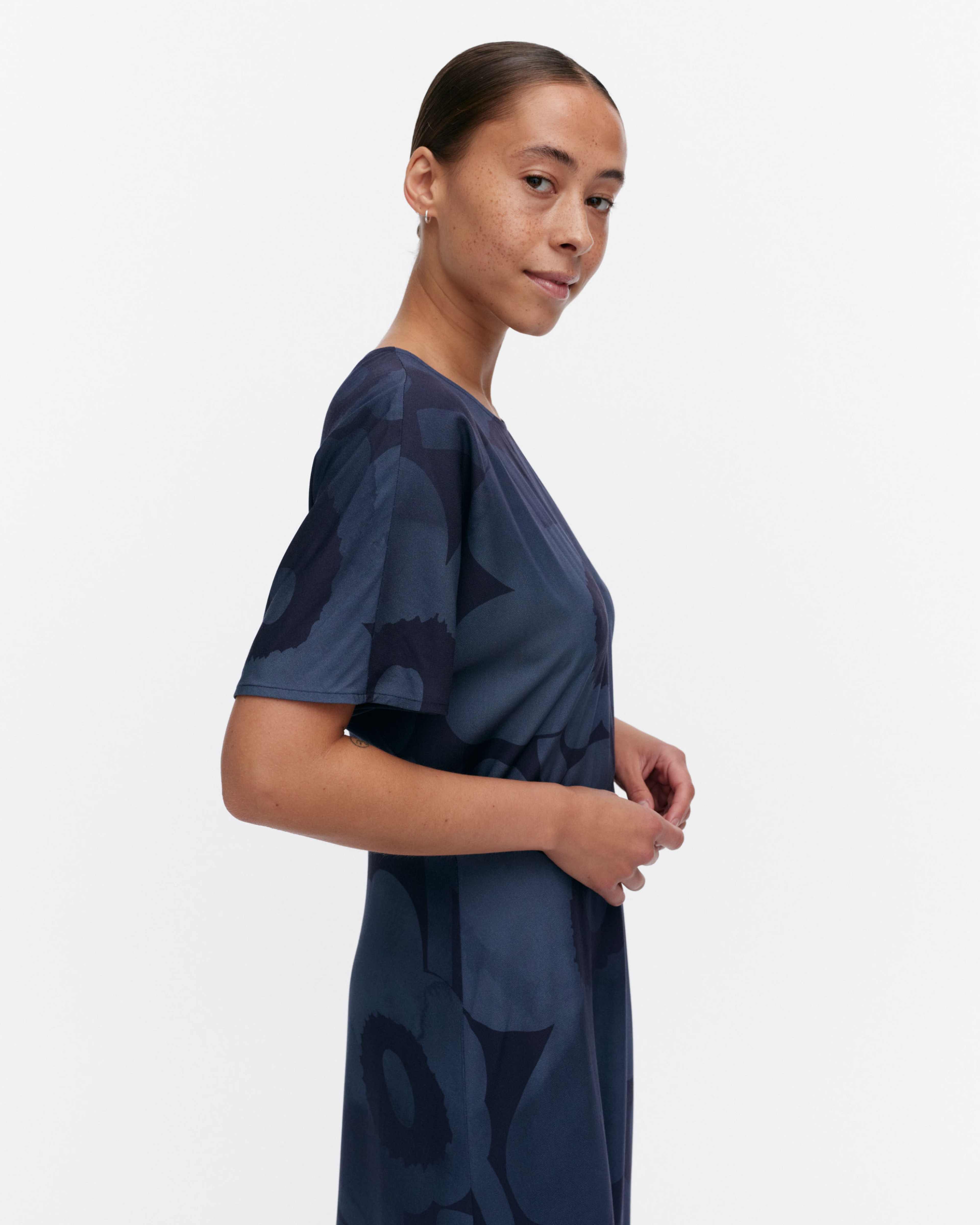 Heleä Akvarelli Unikko Robe (modèle court)