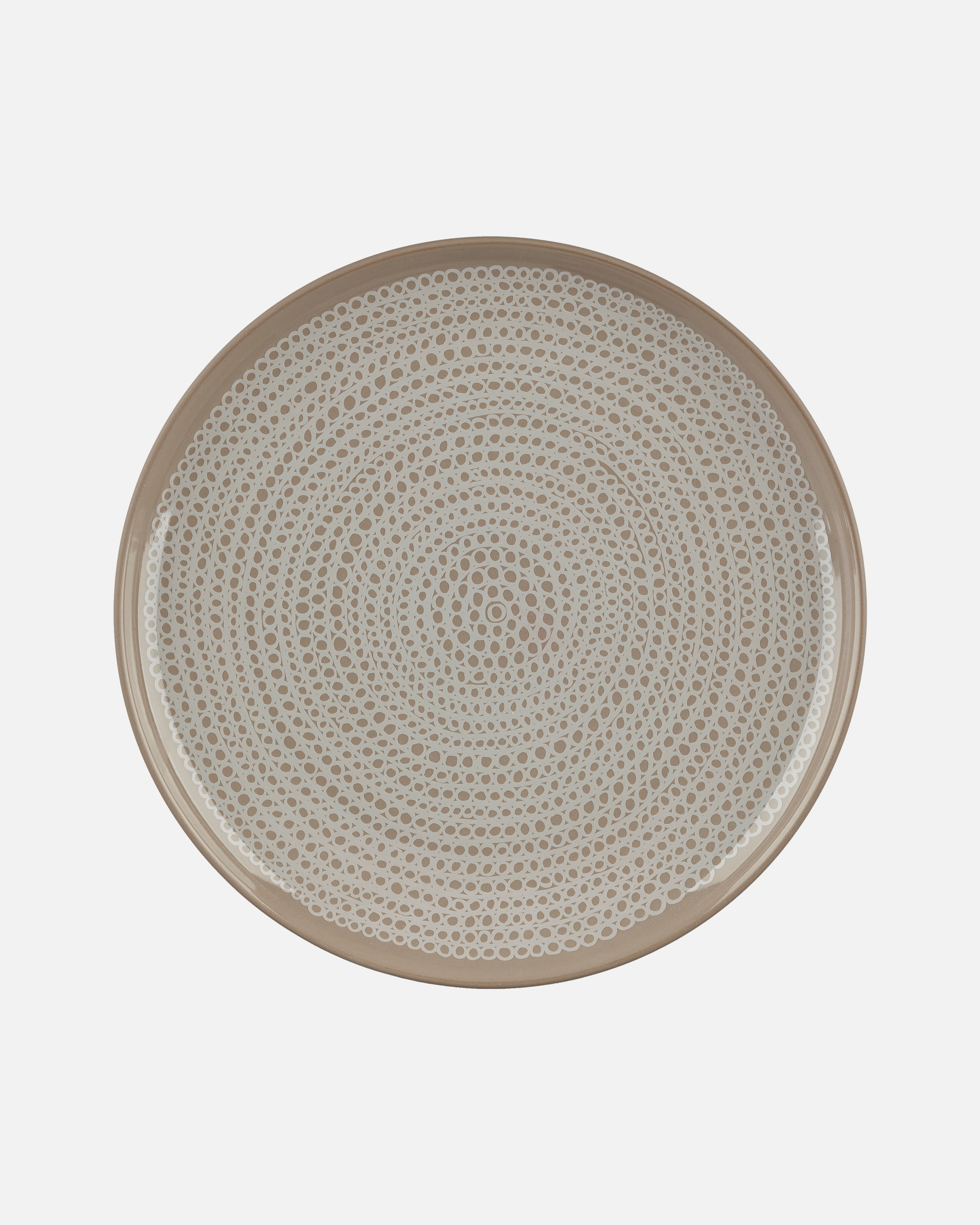 Oiva / Siirtolapuutarha, Teller 25 cm, erdfarben, weiß,