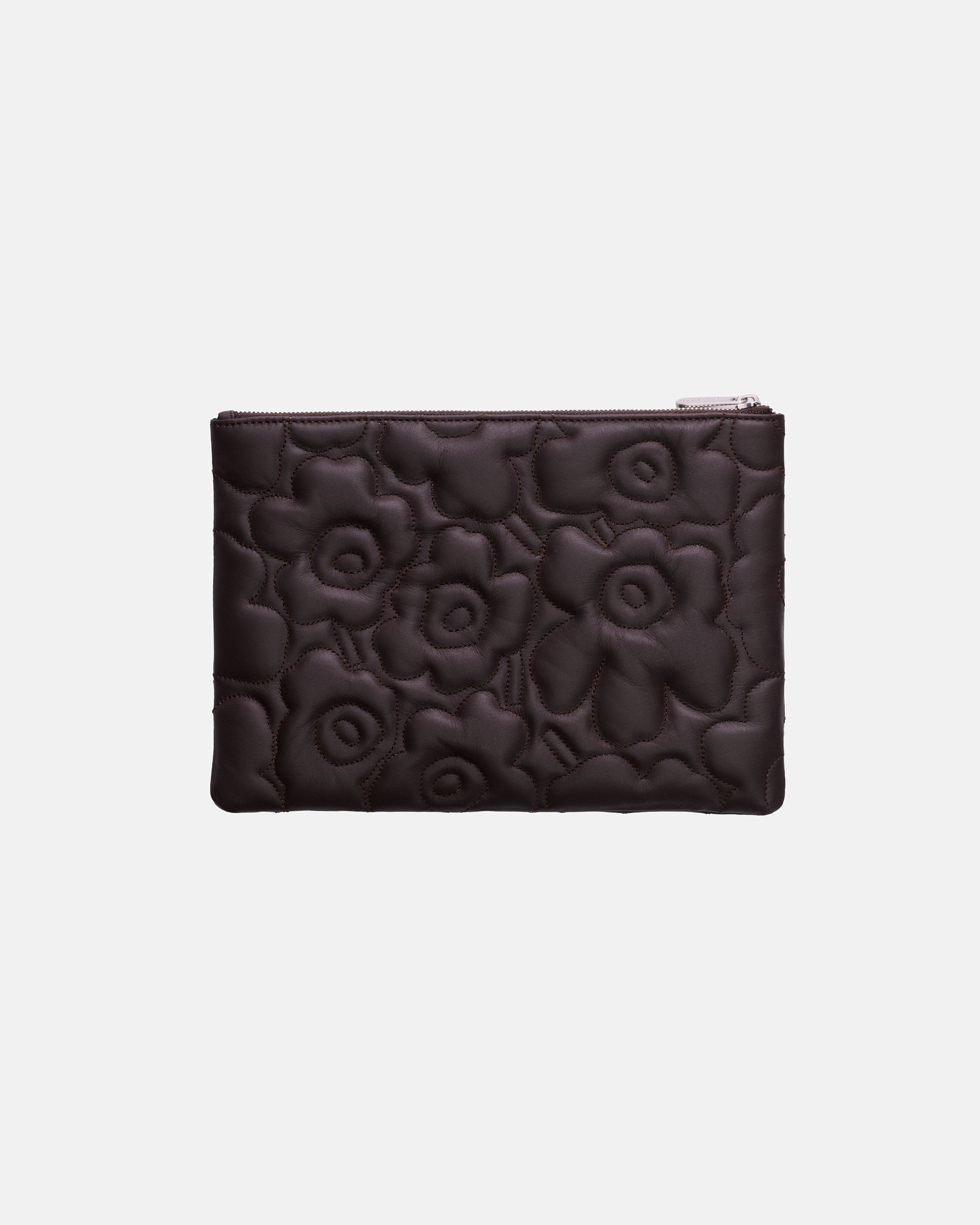 Pouch Bag Unikko Clutch dark brown | Marimekko