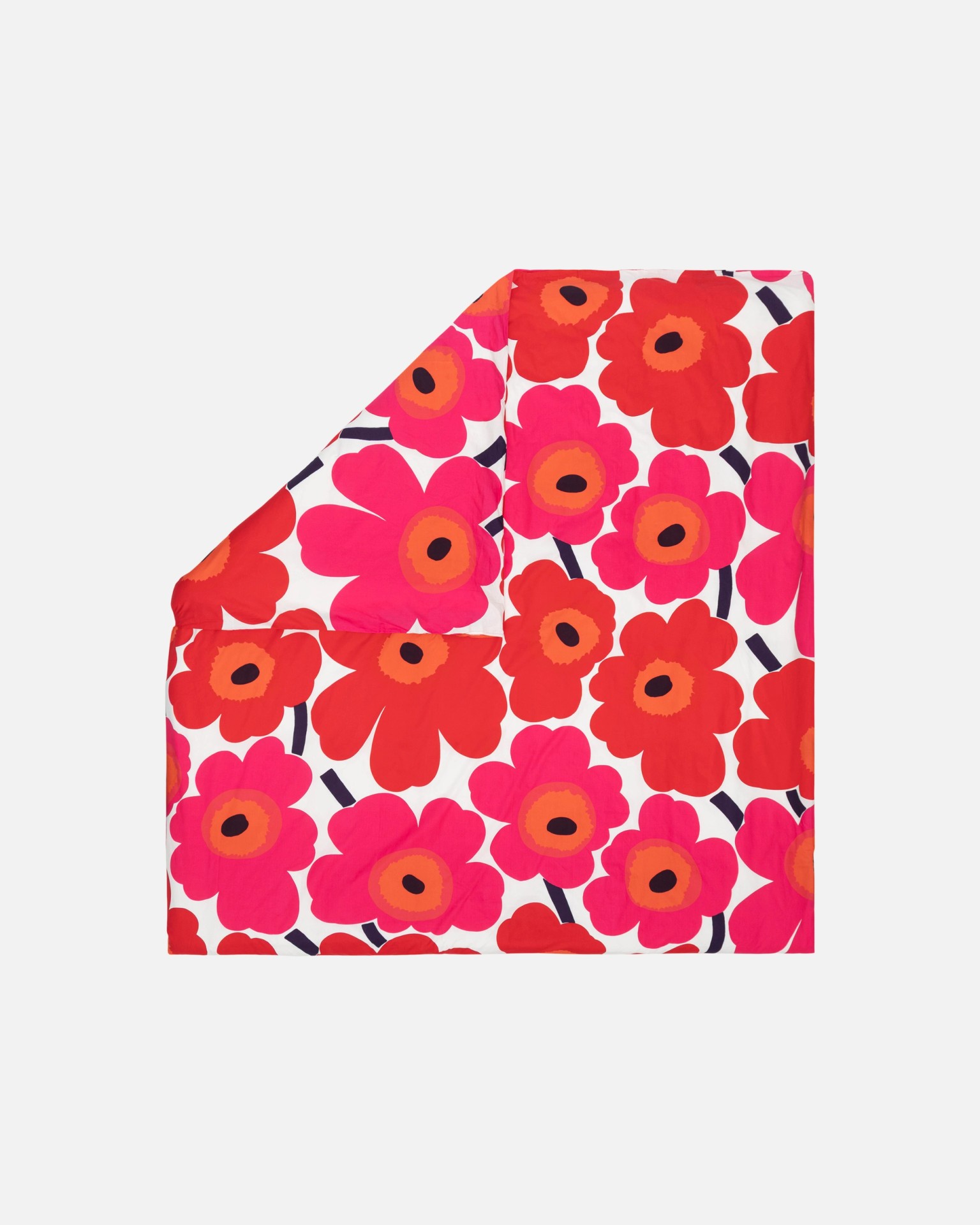 Unikko, Duvet cover 240x220 cm, white, red,