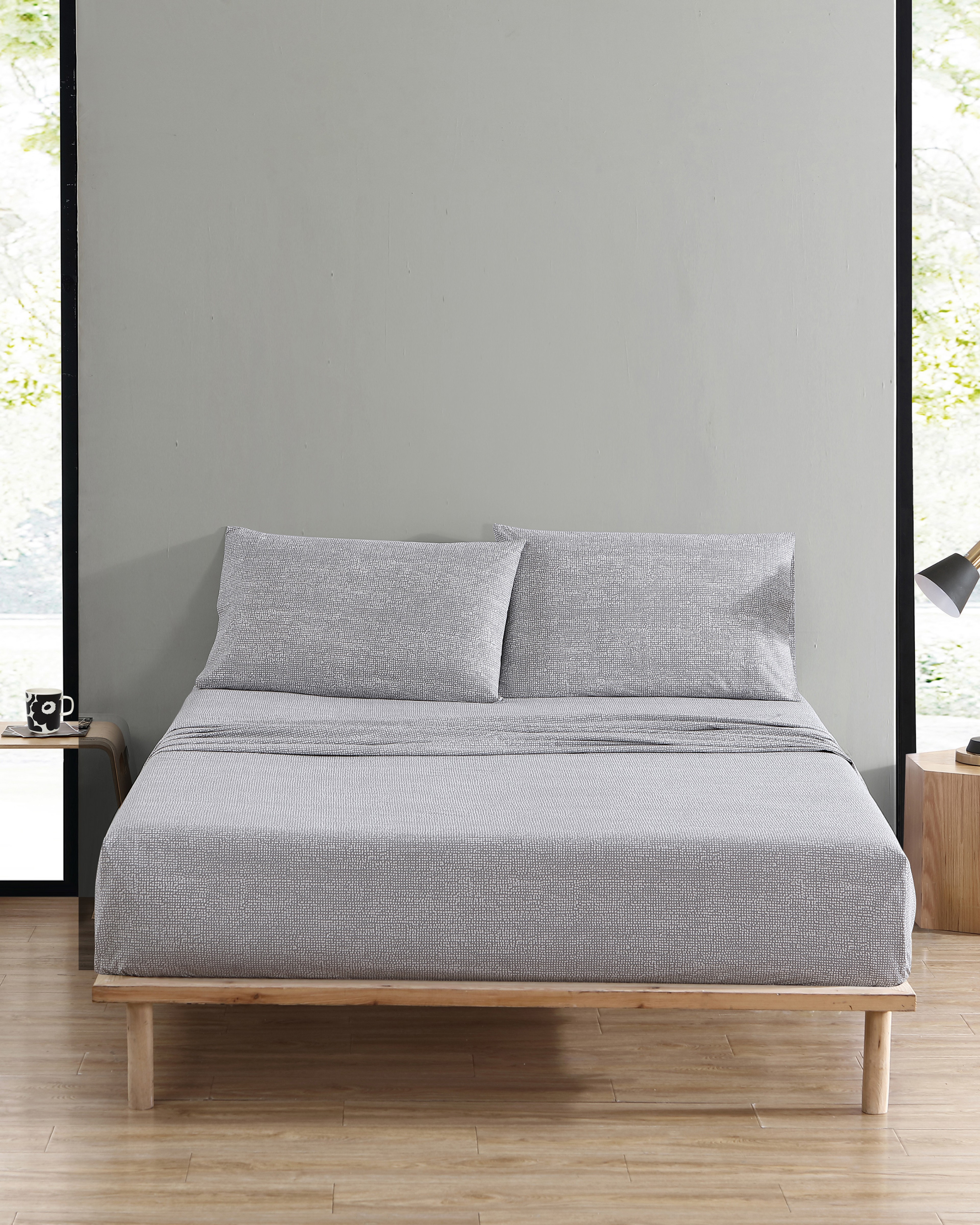 Orkanen King, Sheet set, white, grey,