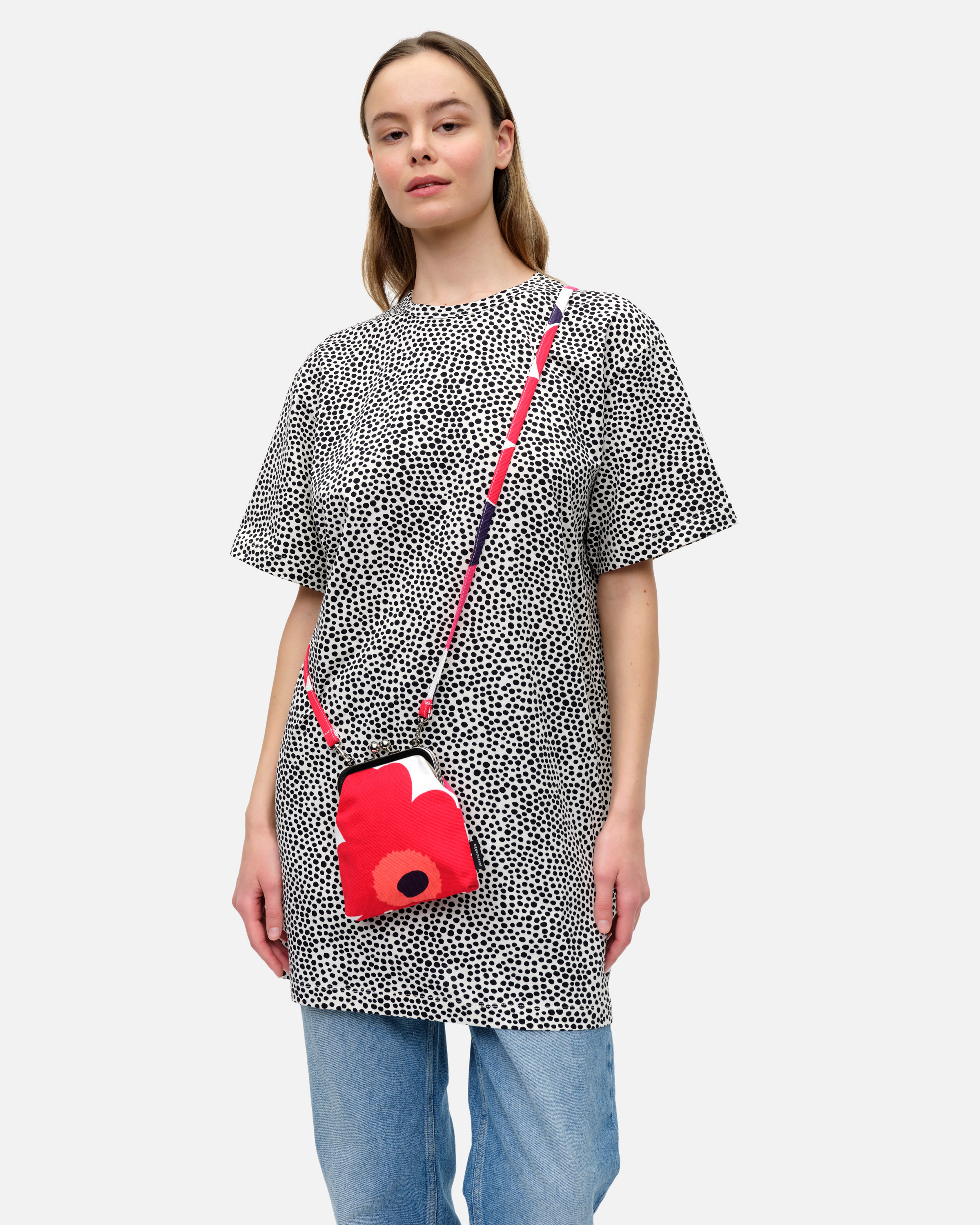 Roosa Pieni Unikko, Bag, white, red,
