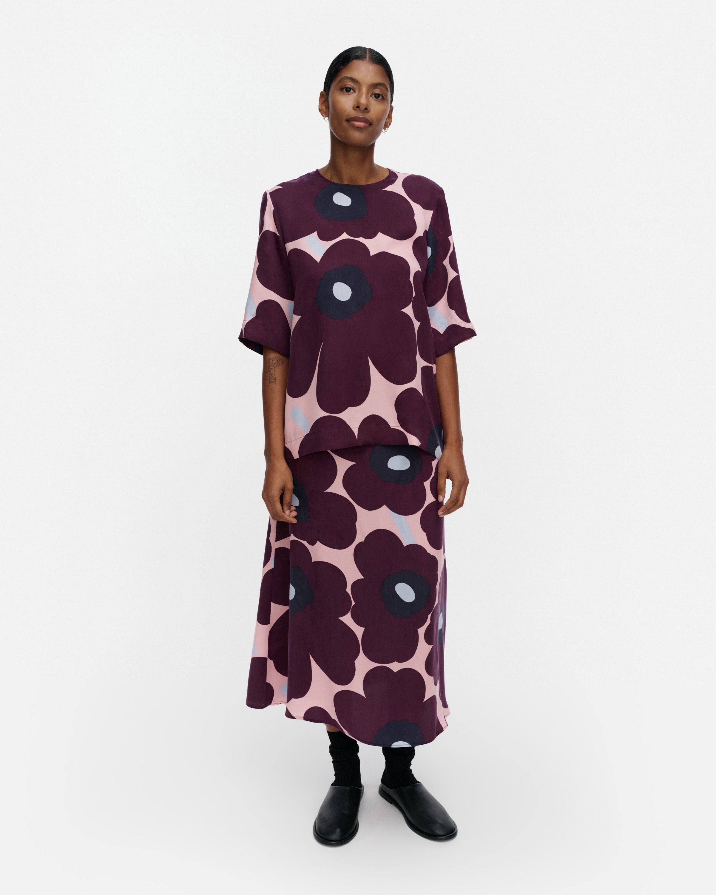 Myy Unikko skirt black,dark gray | Marimekko
