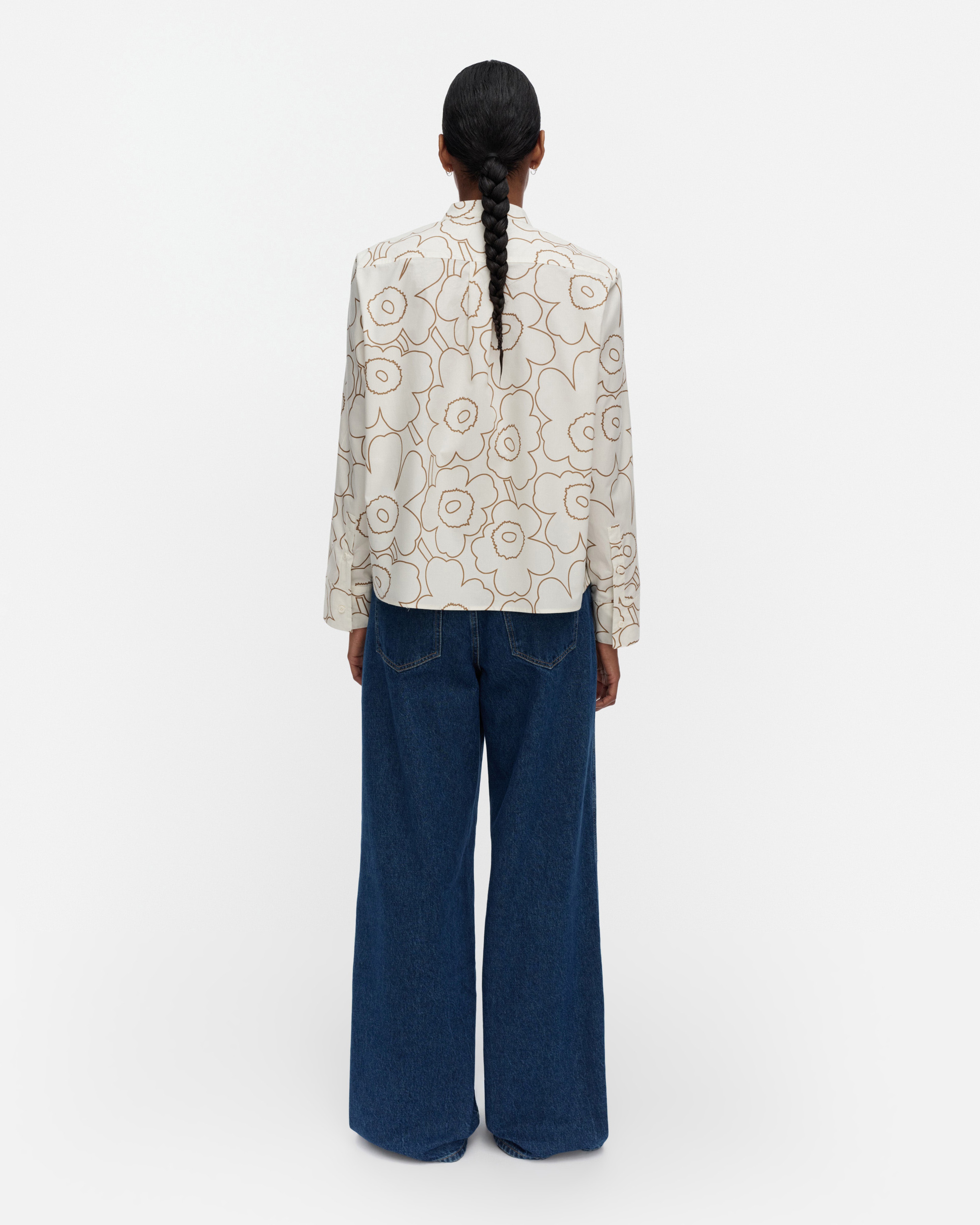 Lohko Piirto Unikko, Shirt, off white, olive green,