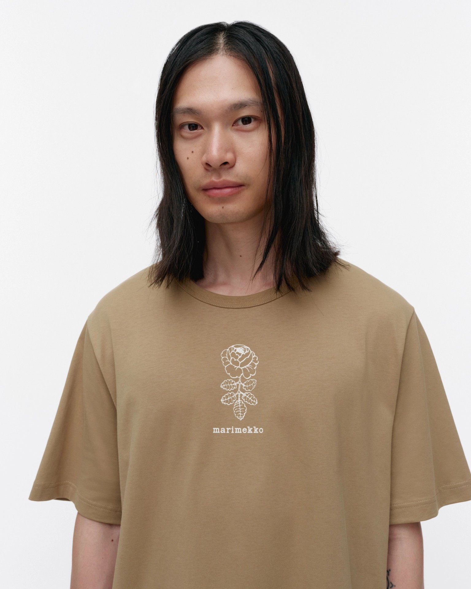Vihne Vihkiruusu Placement, Kioski t-shirt, brown, off white,