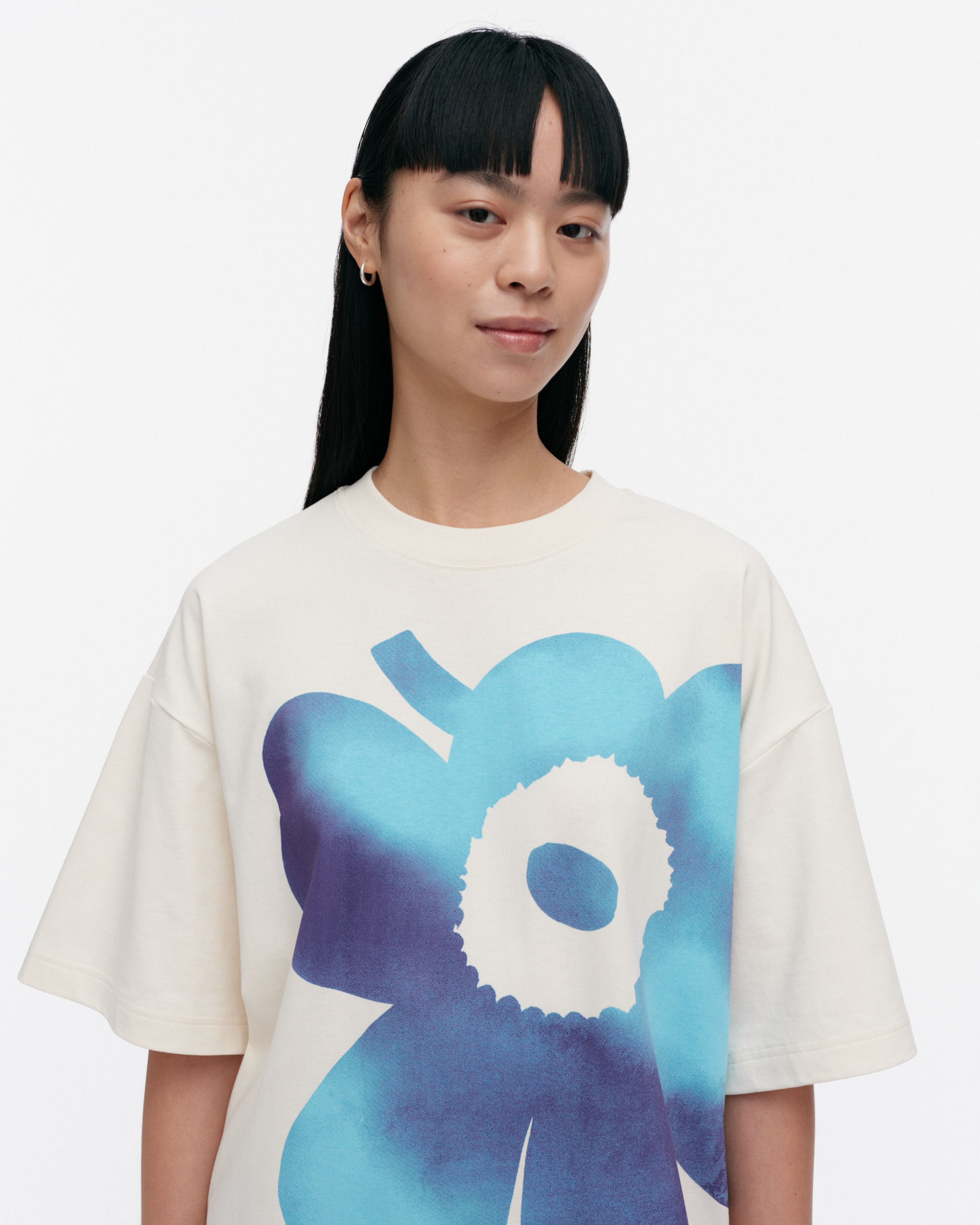 Nopeus Unikko placemenet, Kioski jersey shirt, off white, turquoise, lilac,