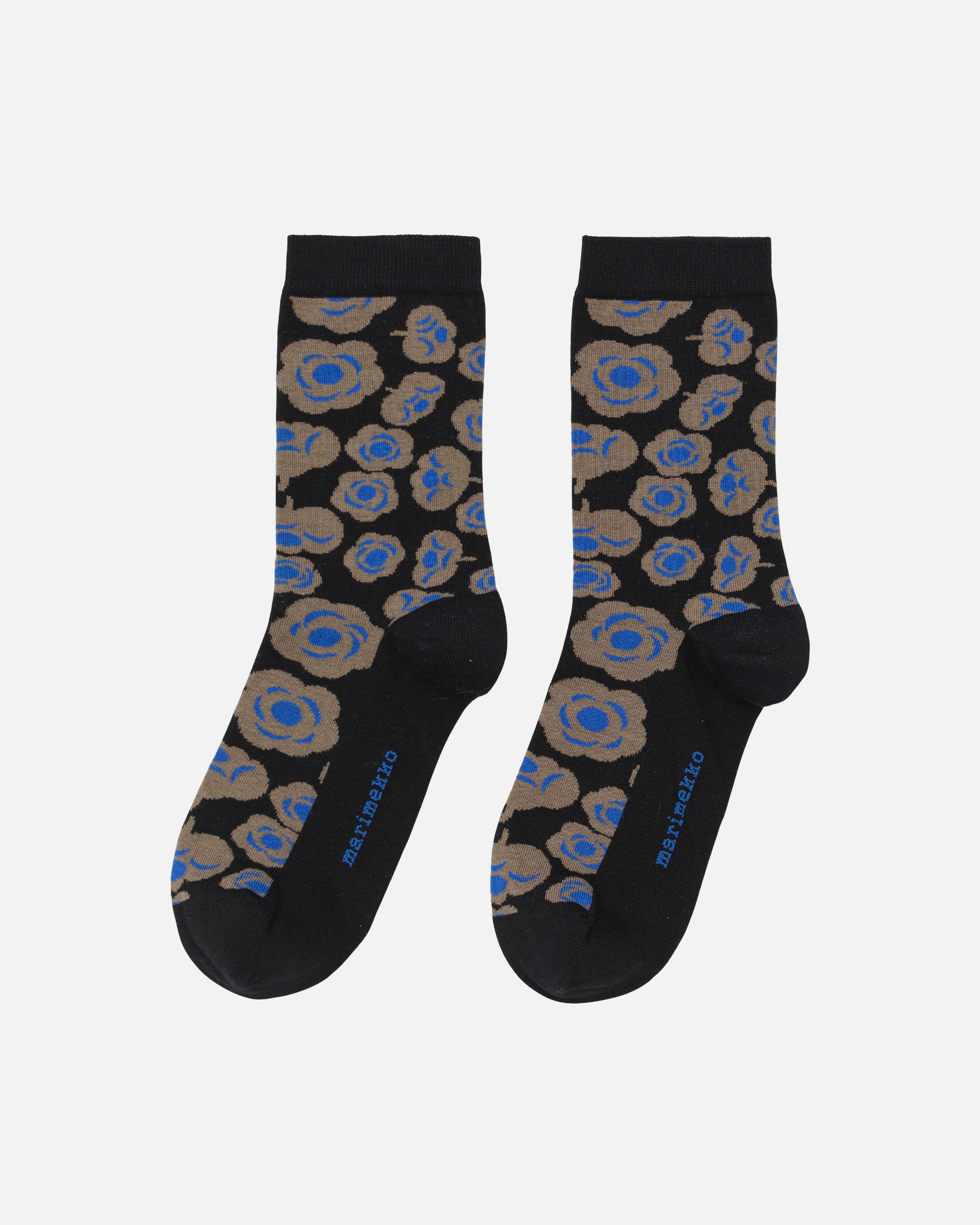 Linjaus Tumma, Socks, black, brown, blue,