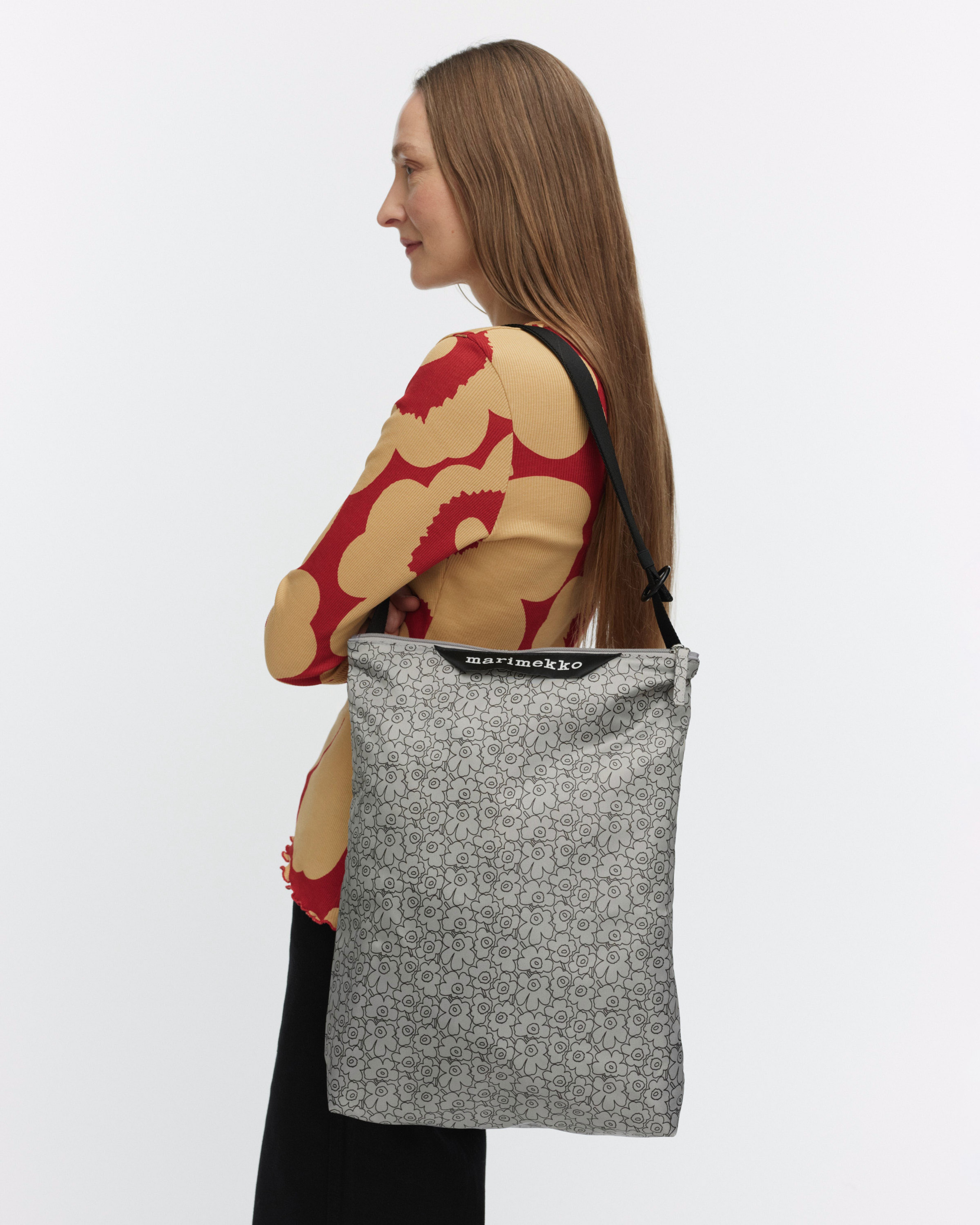 Neat Crossbody Piirto Unikko M, Shoulder bag, grey, black,