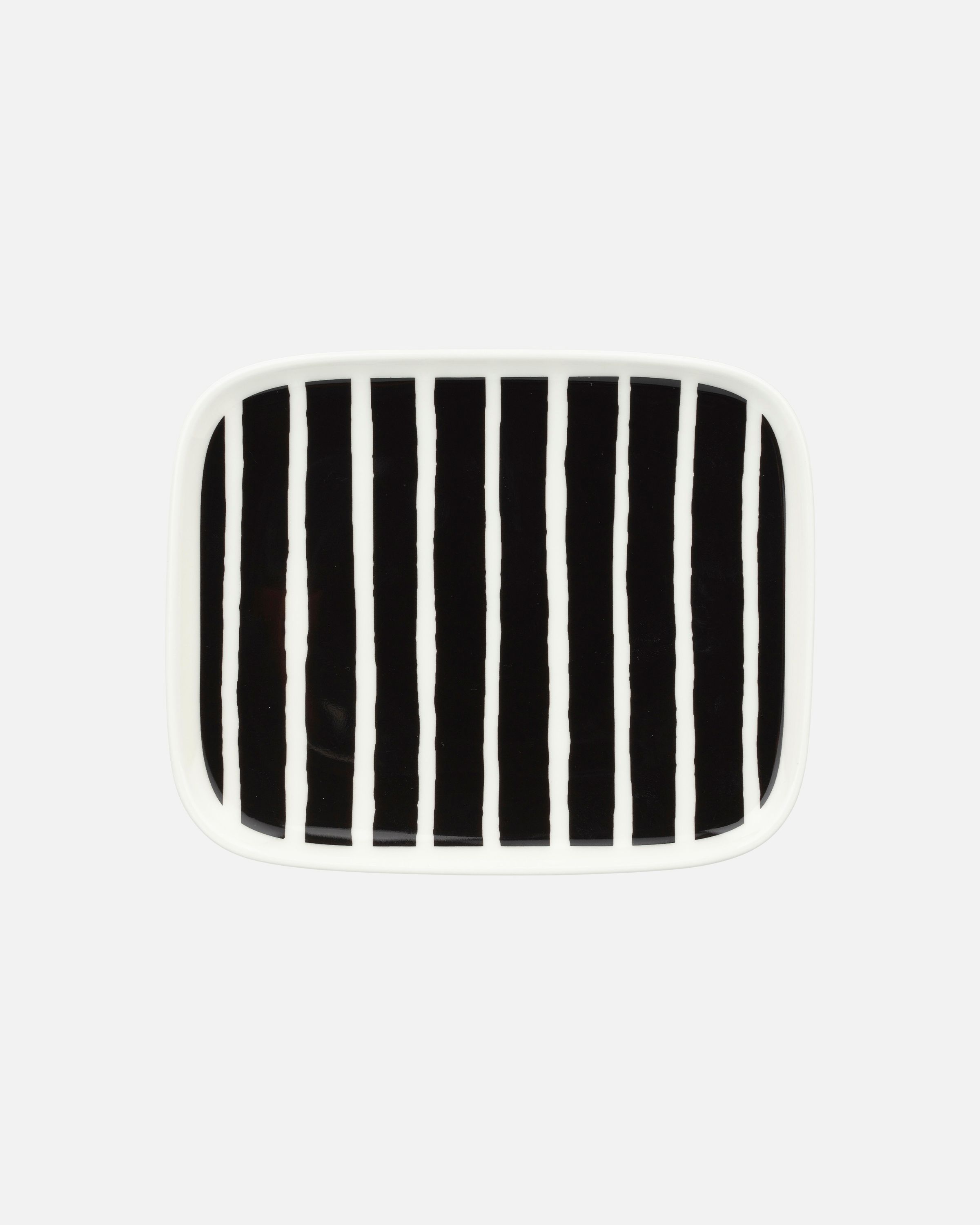 Oiva / Piccolo Rectangular plate white,black | Marimekko