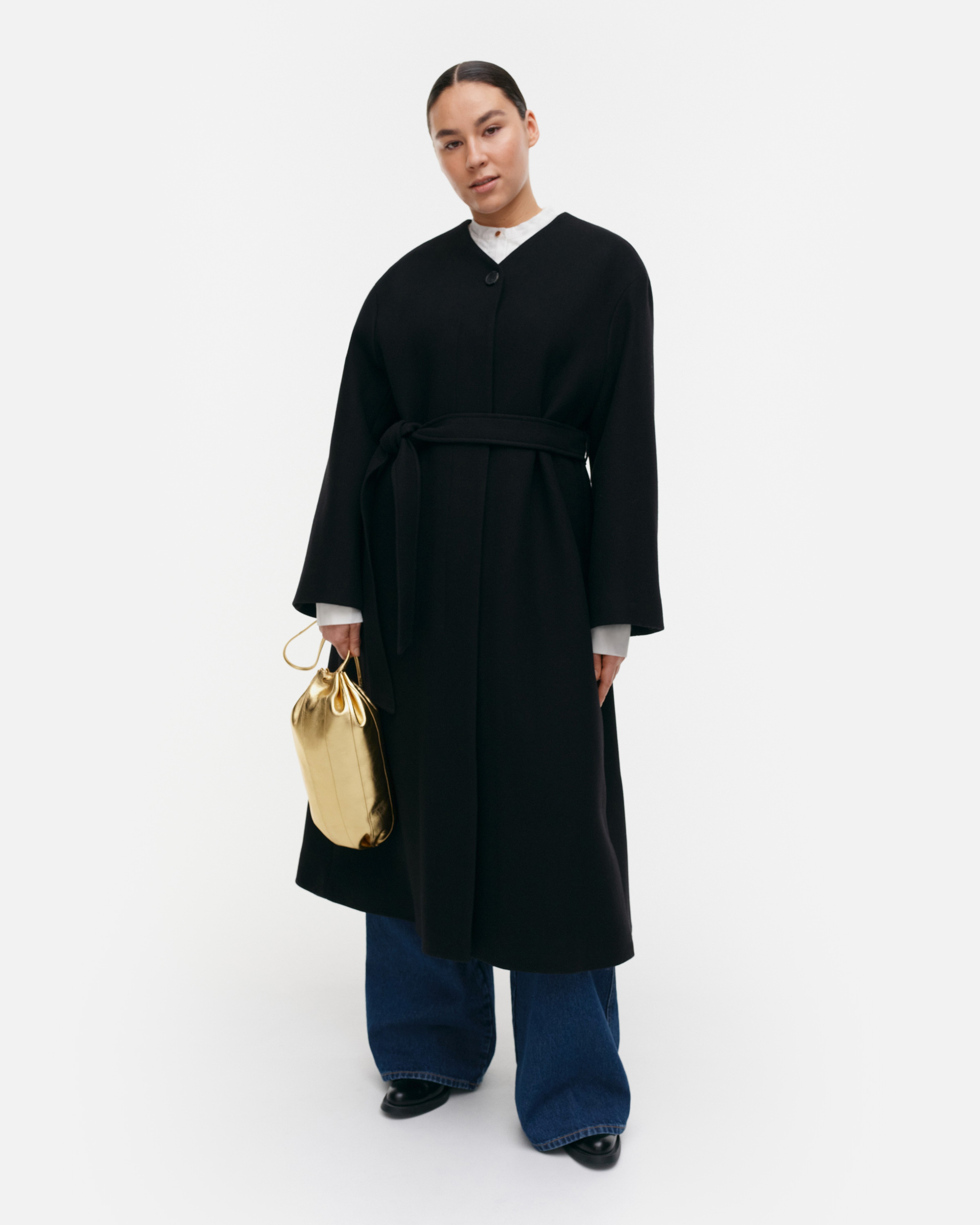 Formaali Solid, Wool coat, black,