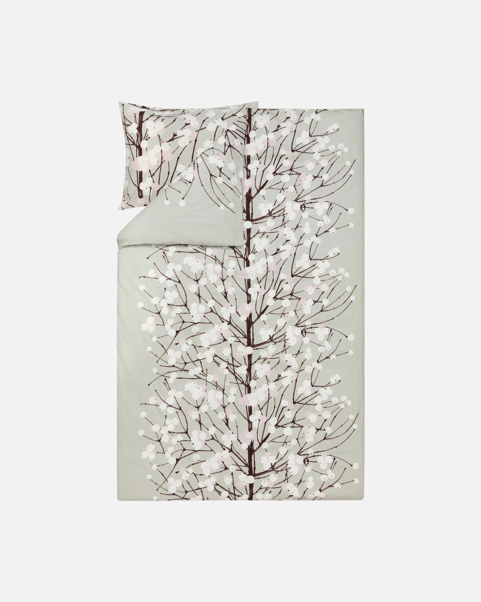 Lumimarja, Pussilakanasetti 150x210 cm + 50x60 cm, harm.vihreä,liila, l.valkoinen,