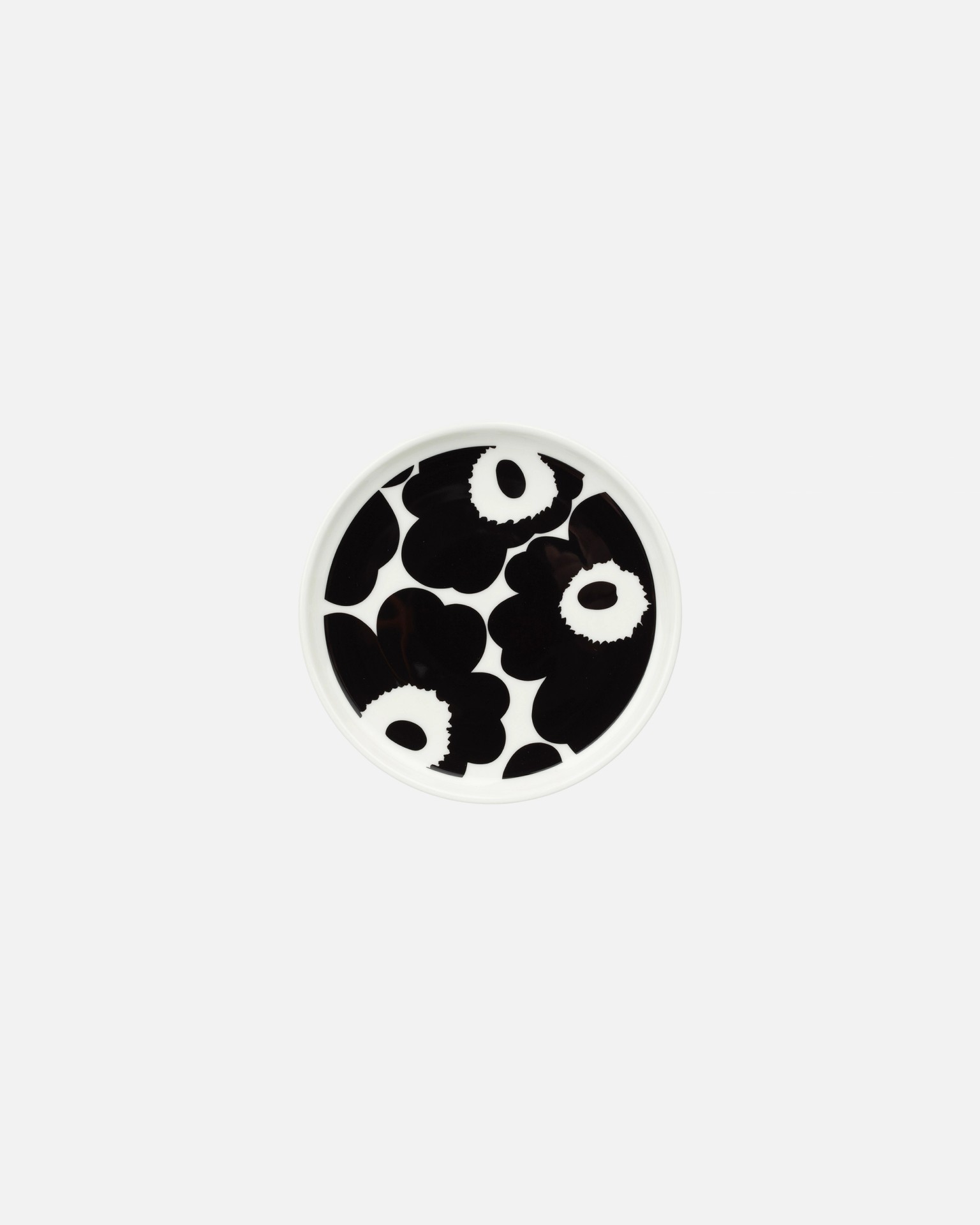 Oiva / Unikko, Small plate, black, white,
