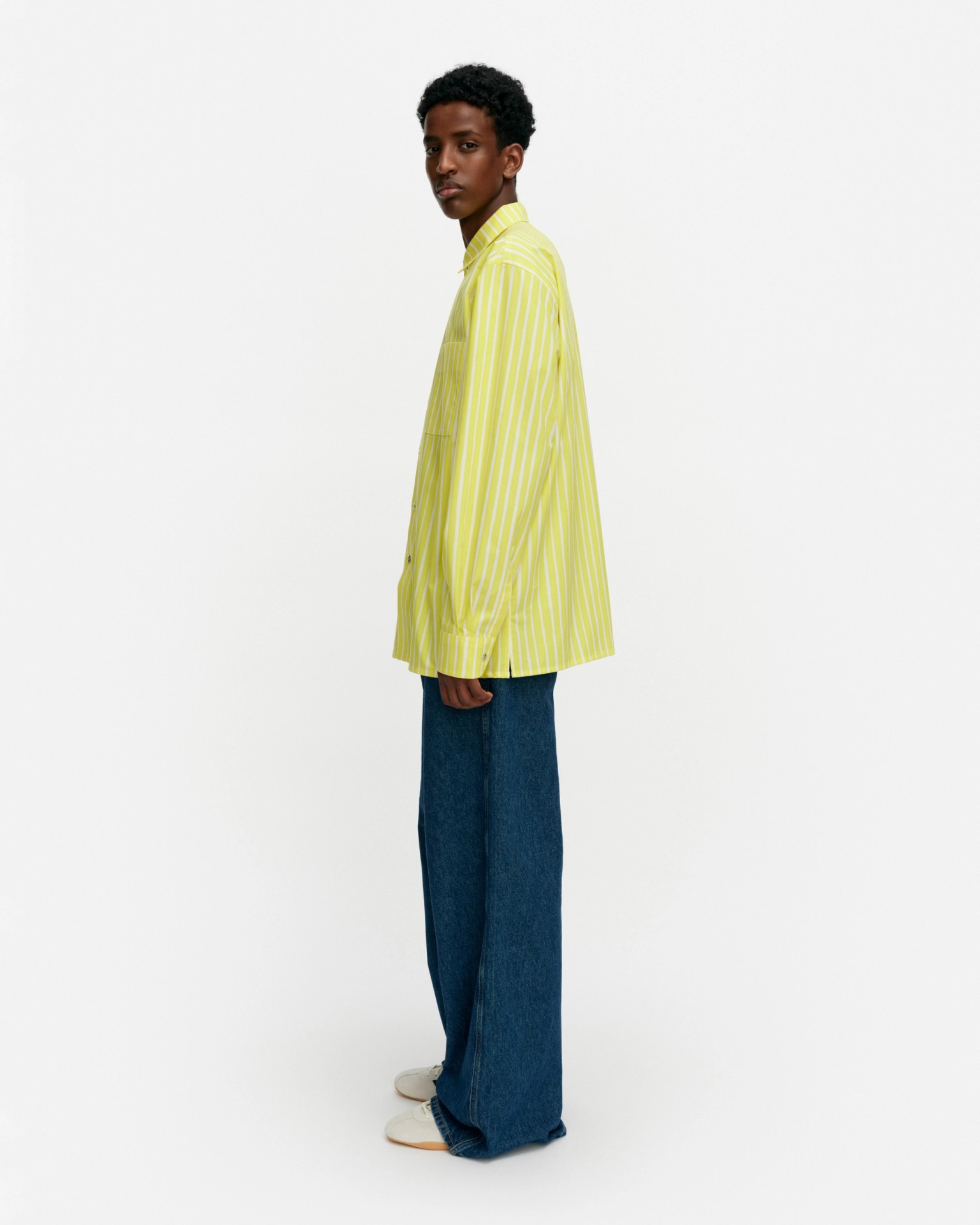 Jokapoika, Kioski cotton shirt, yellow, white,