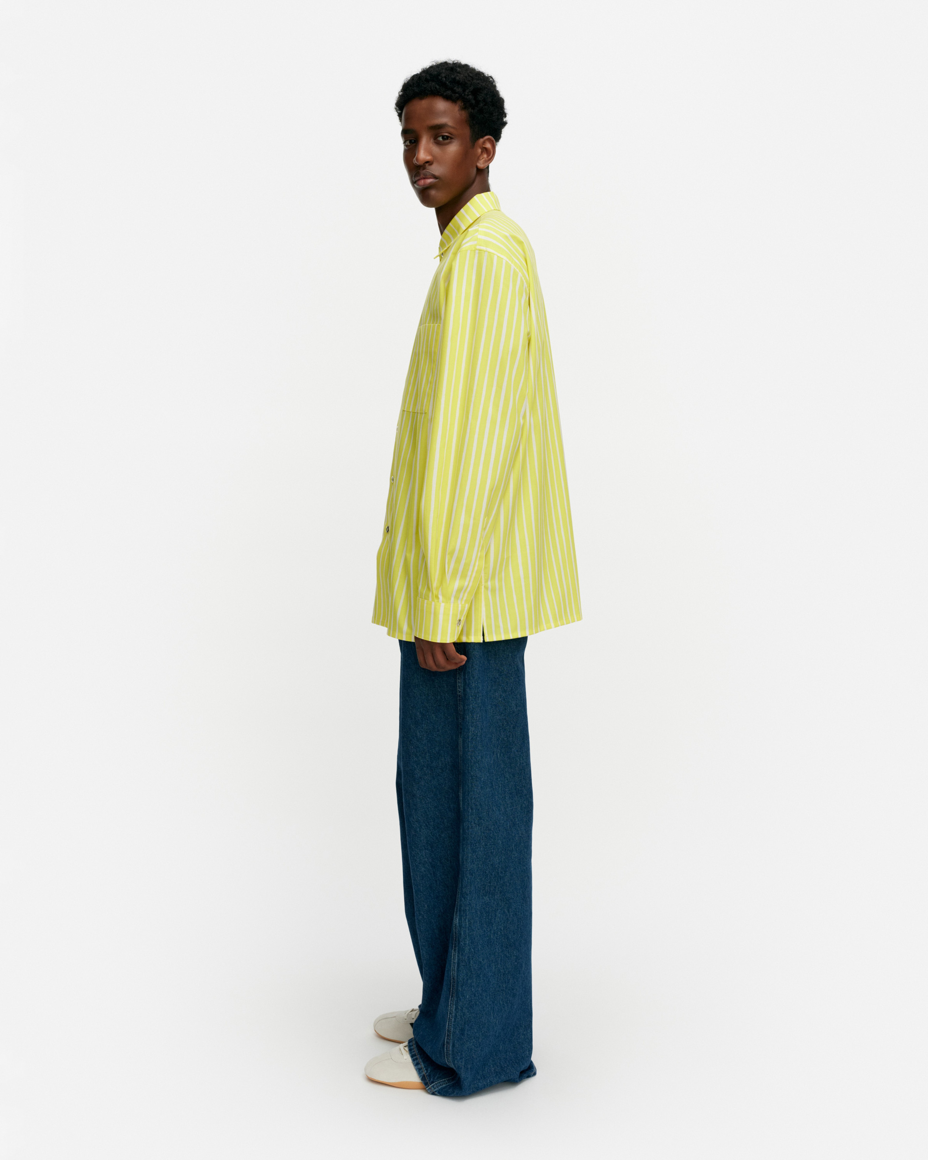 Jokapoika, Kioski cotton shirt, yellow, white,