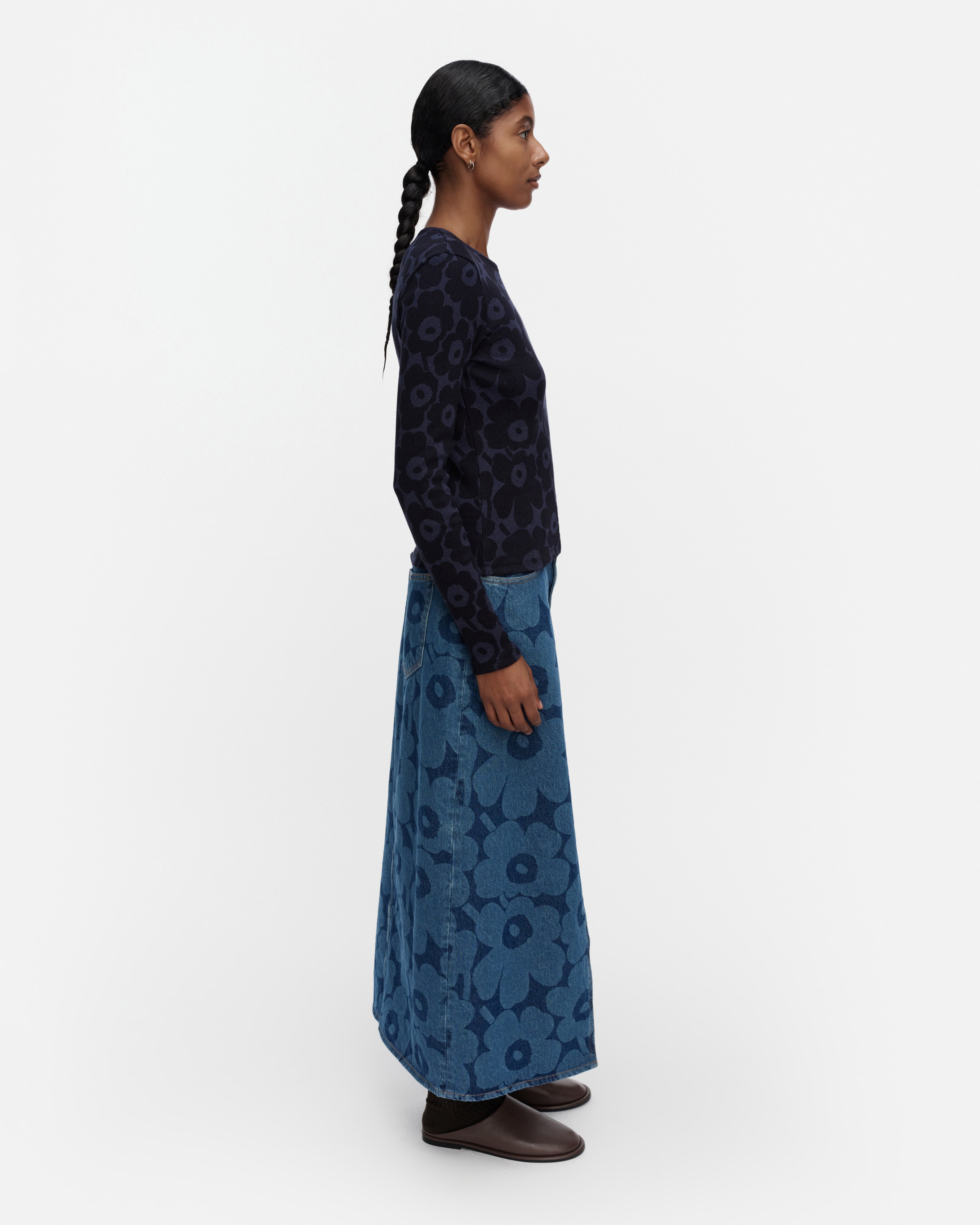 Vaihde Unikko, Rib jersey shirt, dark blue, black,