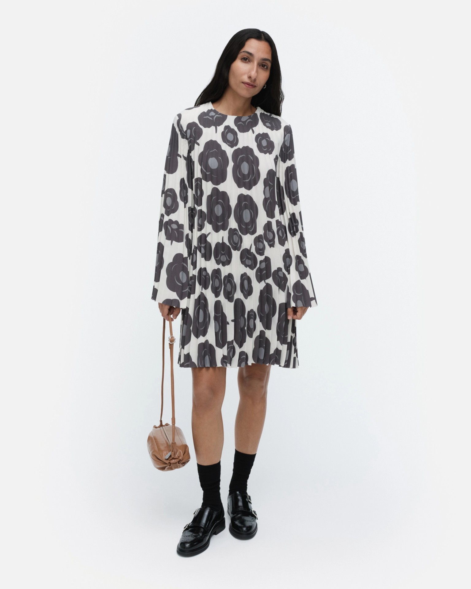 Frosti Tumma, Dress, off white, dark grey, grey,