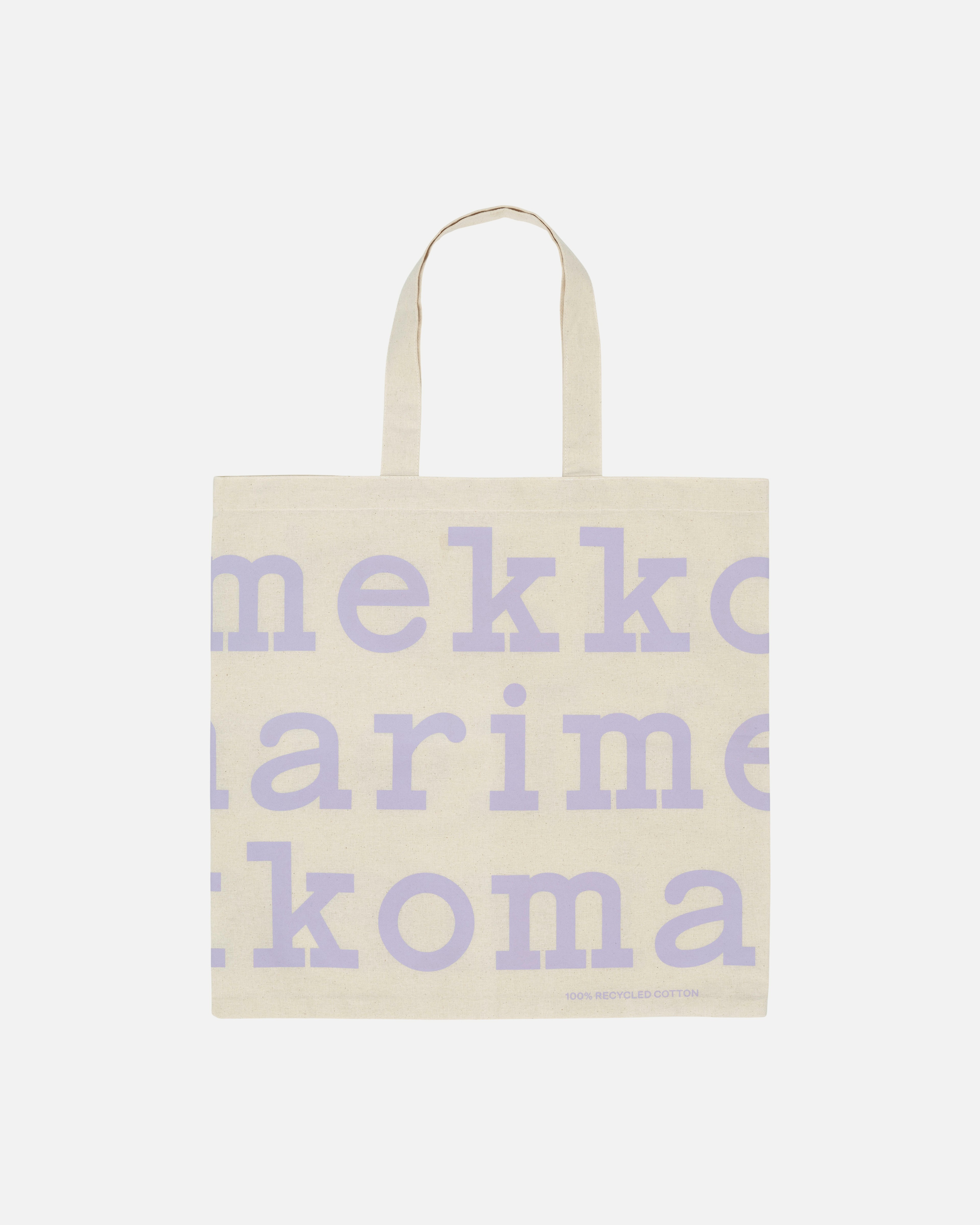 Logo, Cotton tote bag, white, lavender,