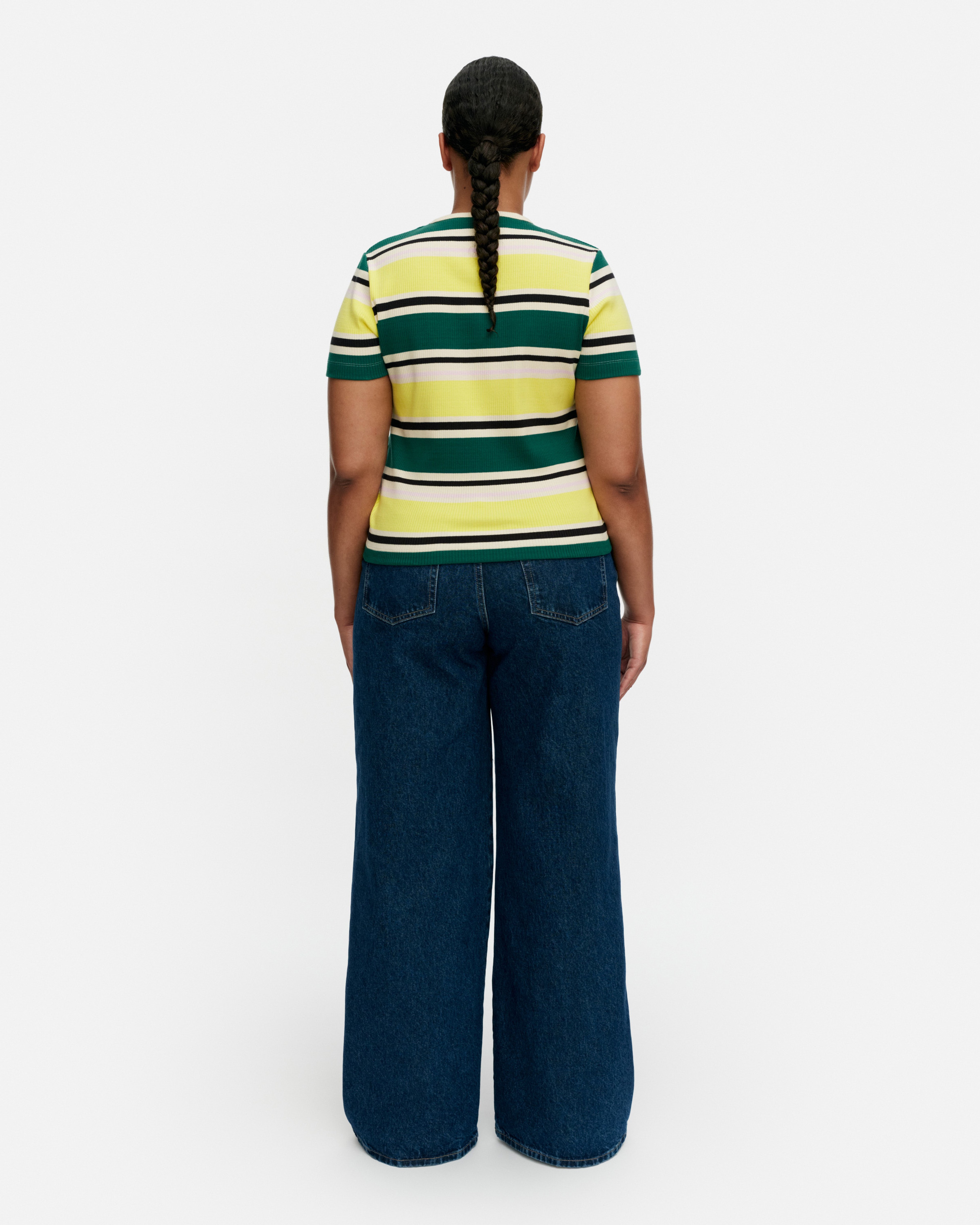 Spurtti Helvi, T-shirt, dark green, yellow, black,