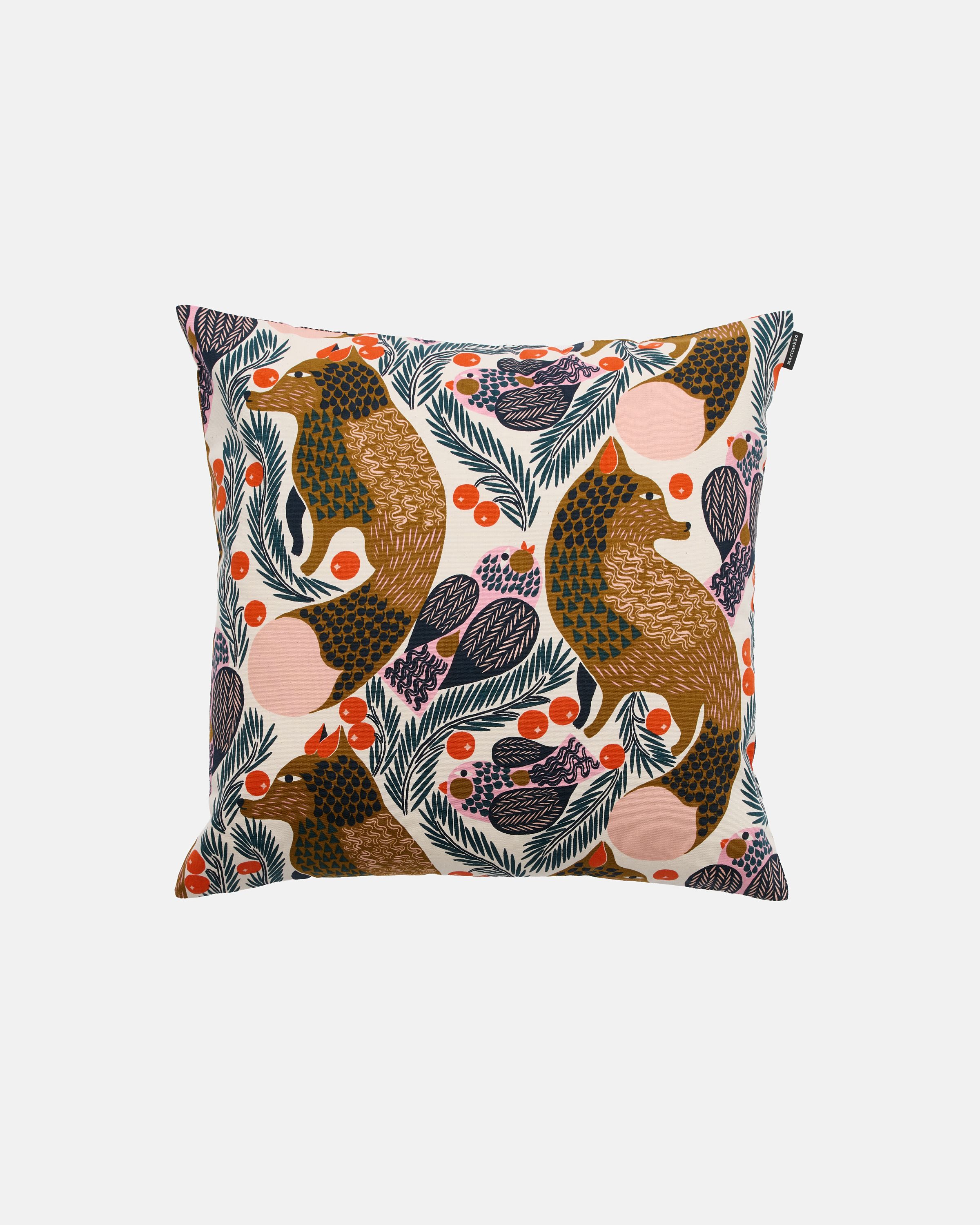 Pieni Ketunmarja Cushion cover 50x50 cm white, multicolour | Marimekko