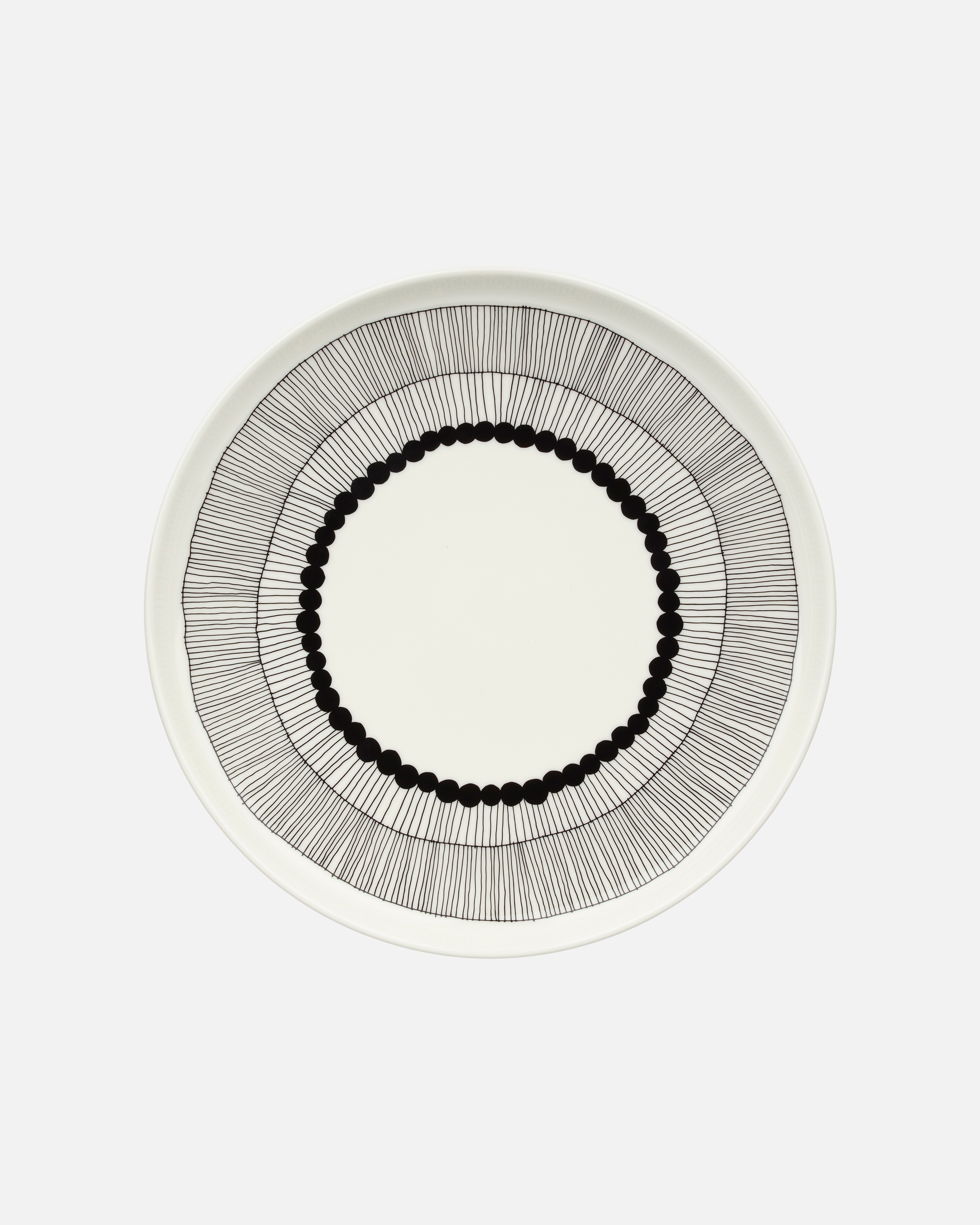 Oiva / Siirtolapuutarha, Dinner plate, white,black,
