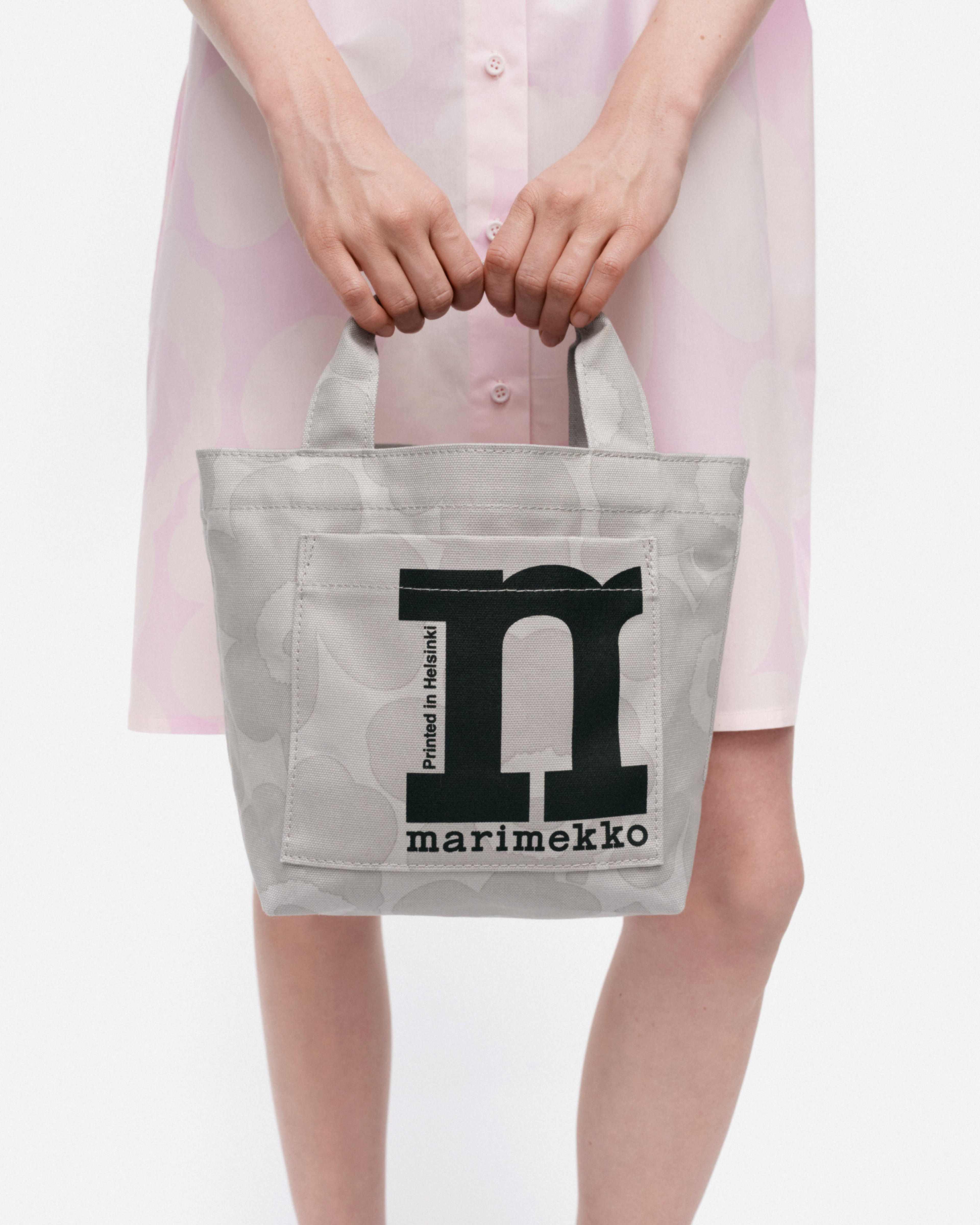 Mono Mini Tote Unikko, grey, grey,